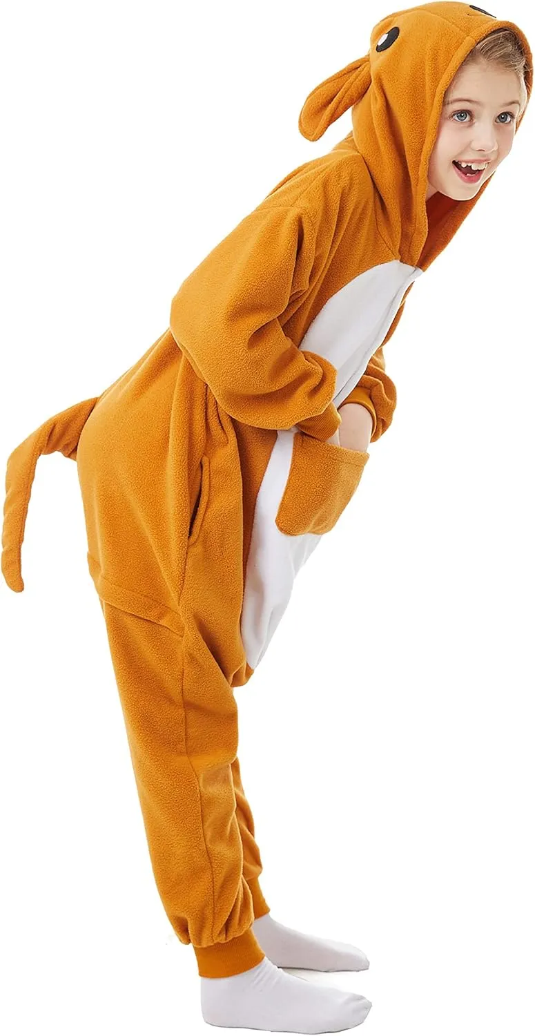 CANASOUR Animal Onesie Kids Halloween Costumes Anime Cosplay Green Animal One Piece Pajamas Unisex 4-12 Years