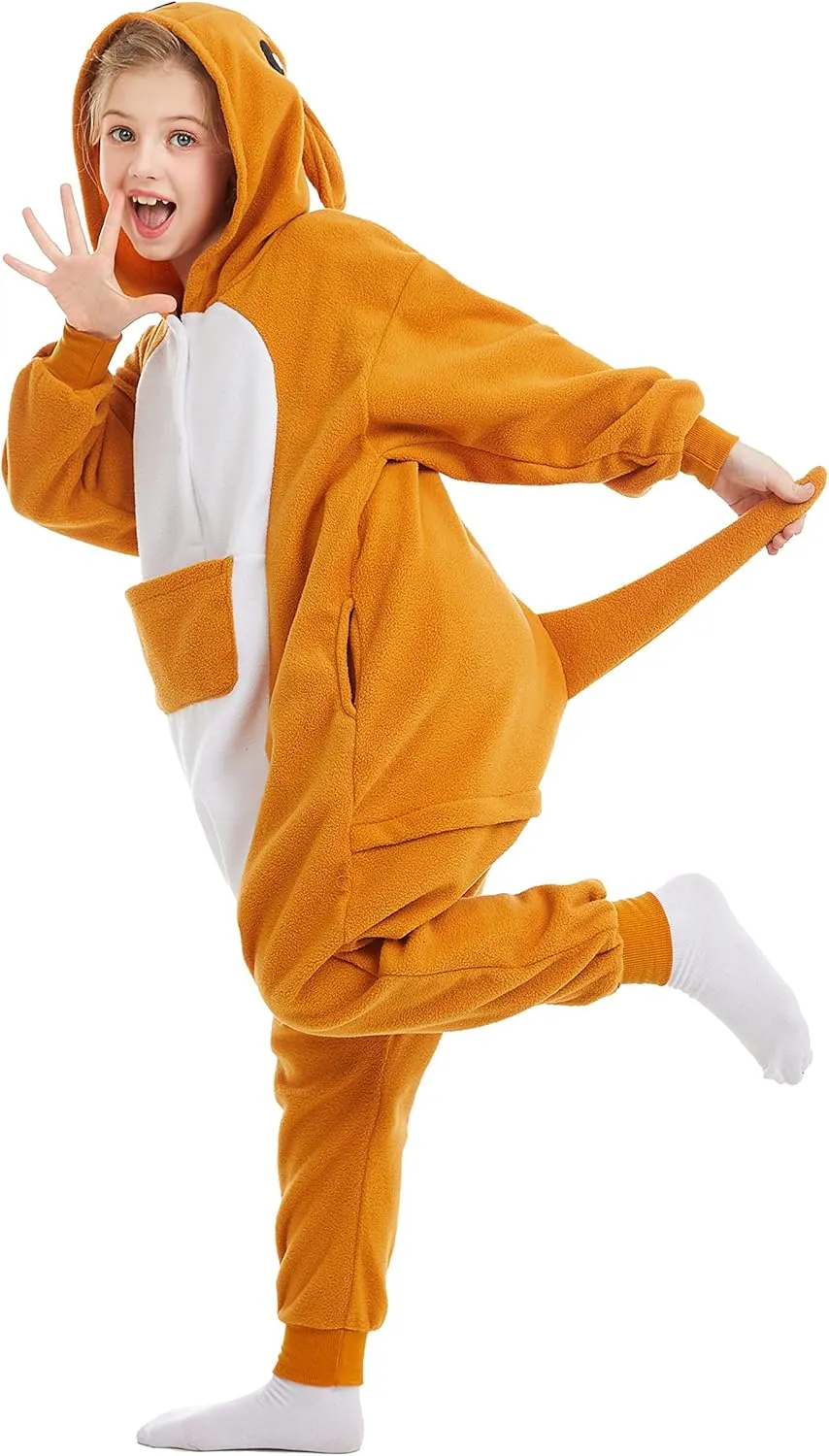 CANASOUR Animal Onesie Kids Halloween Costumes Anime Cosplay Green Animal One Piece Pajamas Unisex 4-12 Years