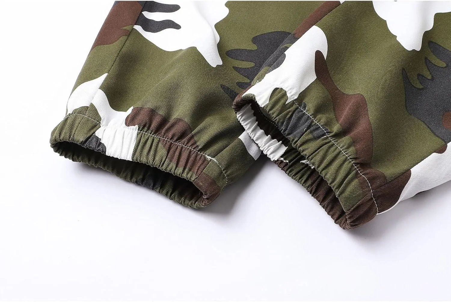 Cargo Jogger Pants for Men Camouflage Drawstring Elastic Waist Jogging Trousers Camo Military Tactical Tapered Pants