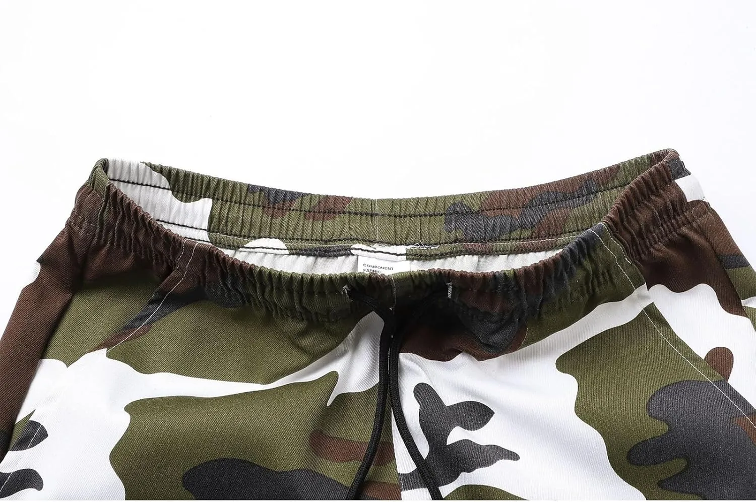 Cargo Jogger Pants for Men Camouflage Drawstring Elastic Waist Jogging Trousers Camo Military Tactical Tapered Pants