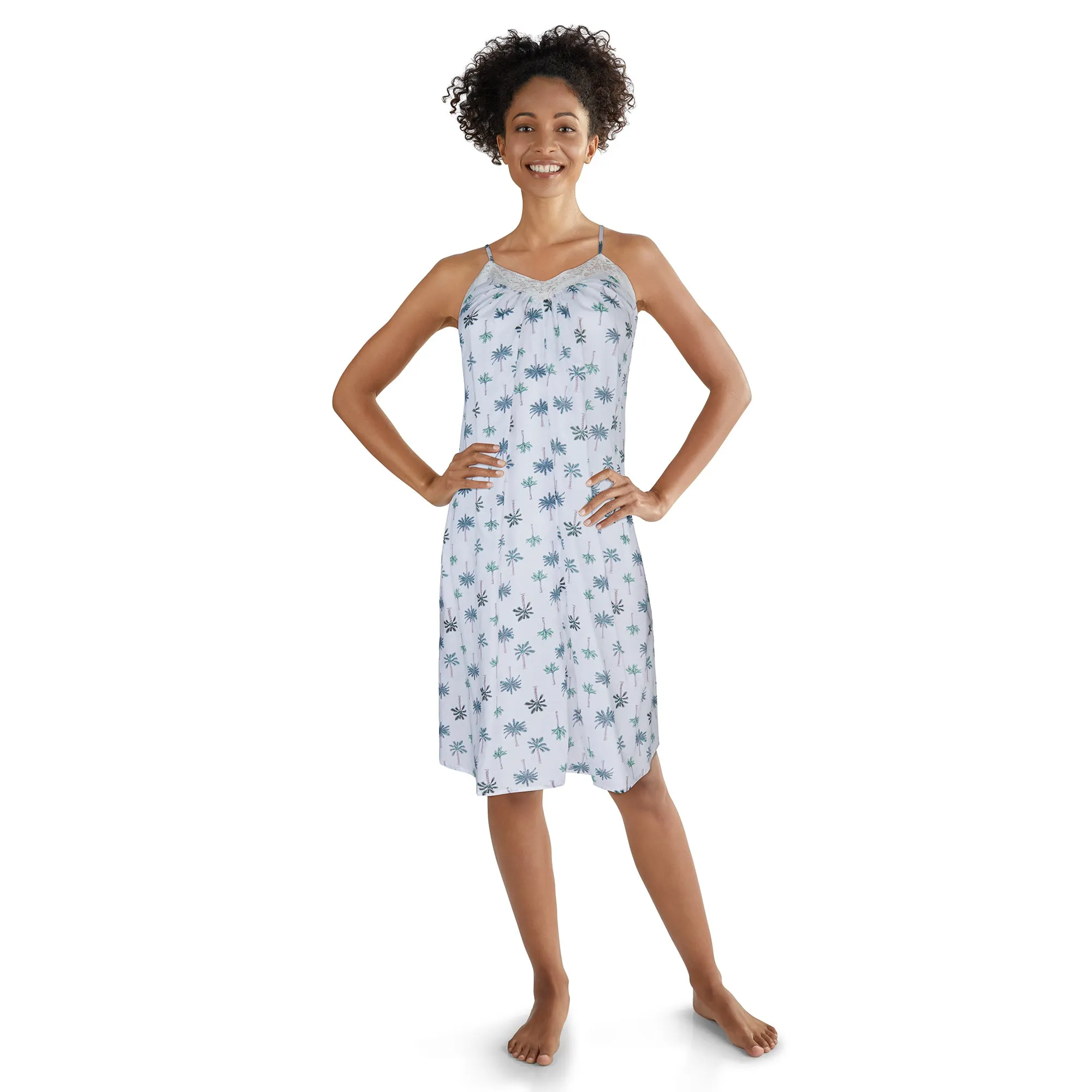 Carisma Women's Summer Tropics Sleeveless Nightgown