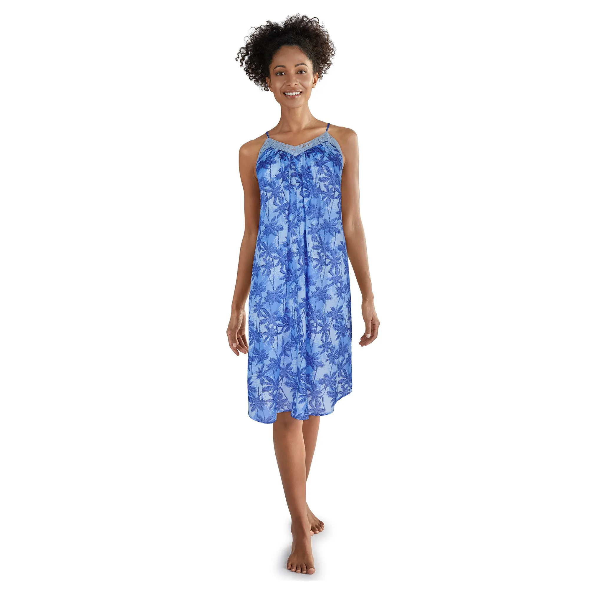 Carisma Women's Summer Tropics Sleeveless Nightgown
