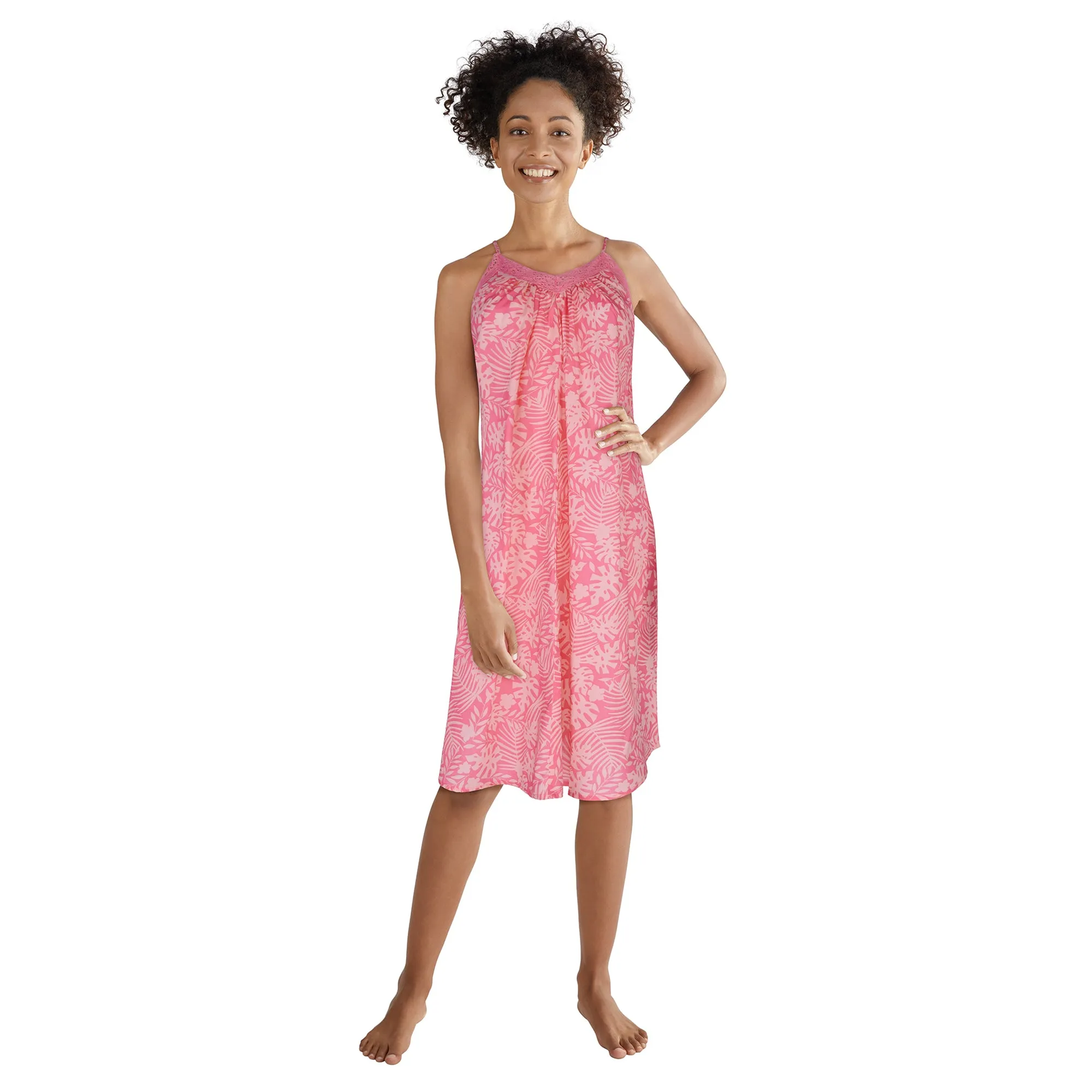 Carisma Women's Summer Tropics Sleeveless Nightgown
