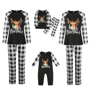 Cartoon Reindeer Family Matching Pajama Set