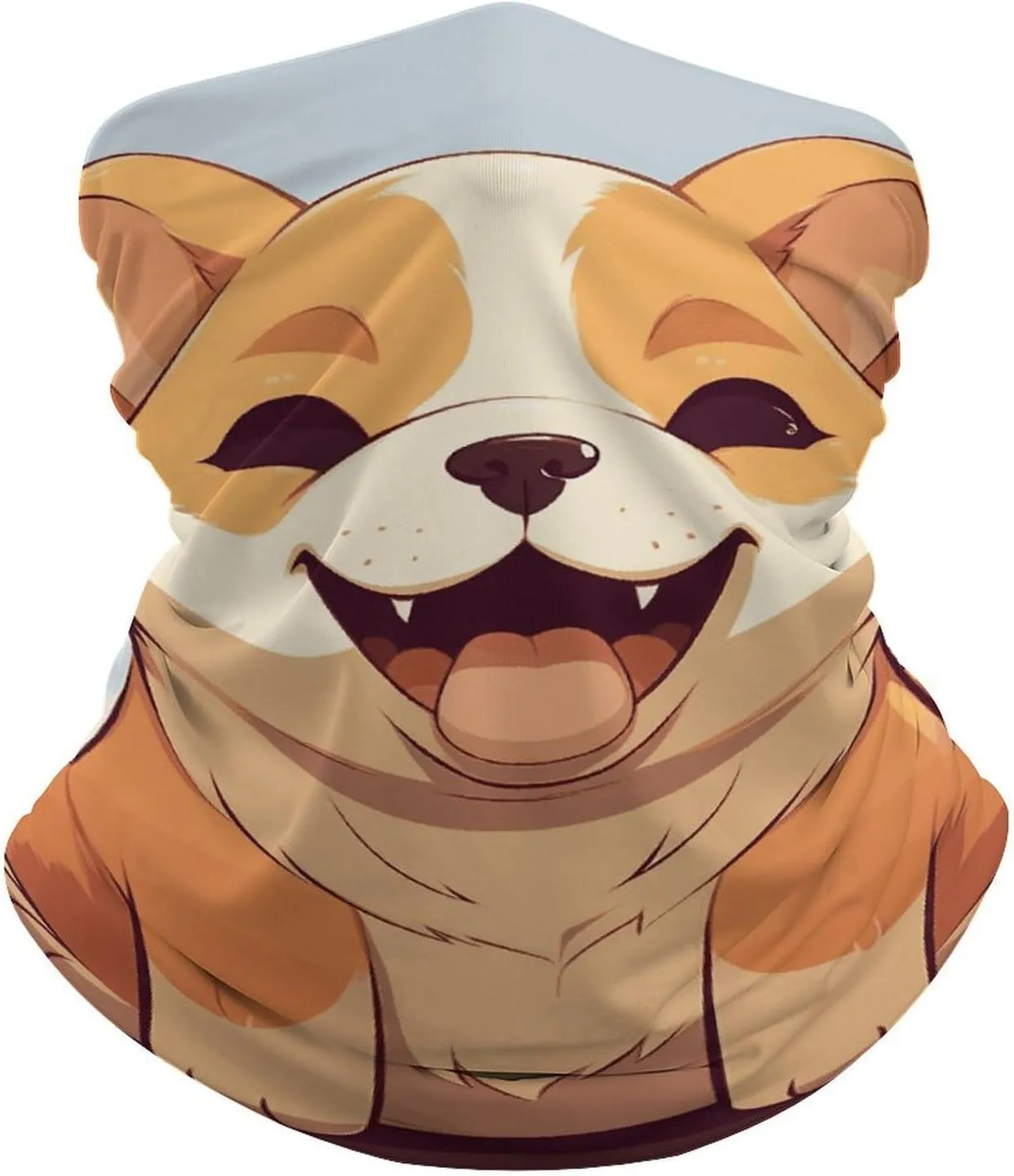 Cartoon Shiba Inu Dog Balaclava UV Protection Neck Gaiters for Men Women Summer Cooling Neck Gaiter Breathable Face Mask Sun Protection Ski Mask Fishing Face Cover Scarf Windproof Headwear Bandana