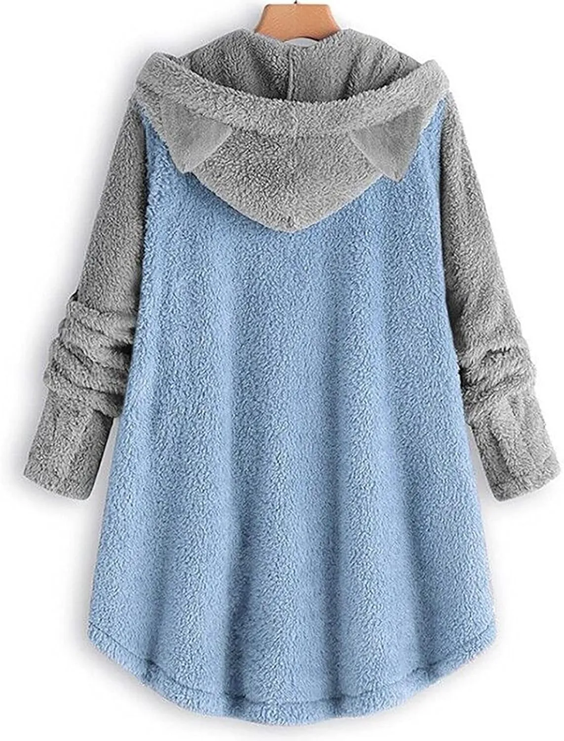 Cat Ear Hoodie Women's Plus Size Coats Hoodies for Women Hoodies for Teen Girls Cute Button Up Bear Hoodie with Ears