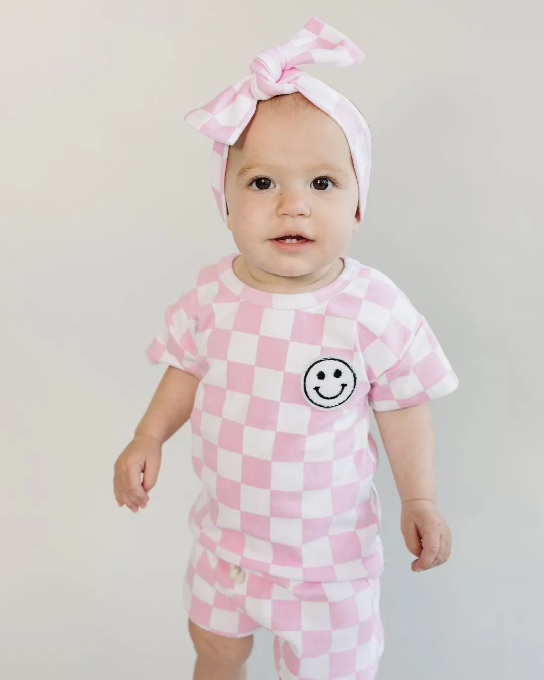 Charlie-Checkered Shorts Set for kids