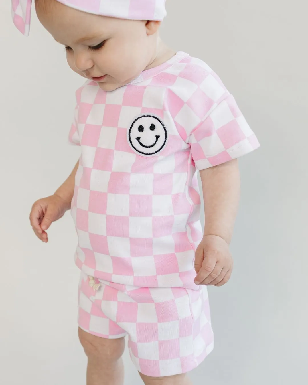Charlie-Checkered Shorts Set for kids