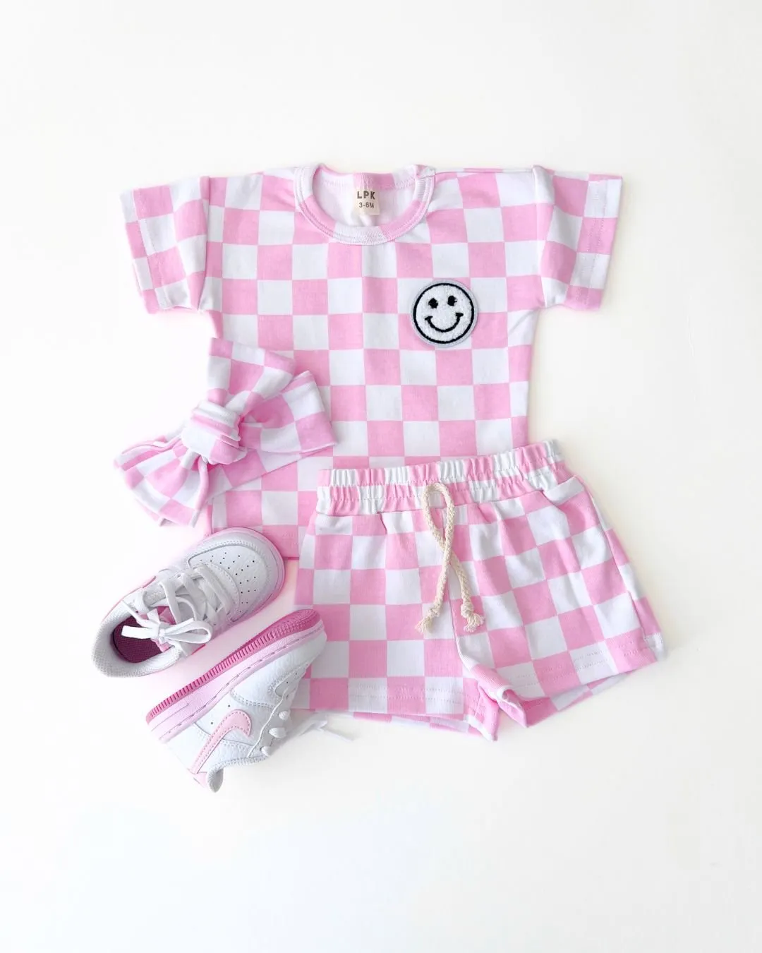 Charlie-Checkered Shorts Set for kids