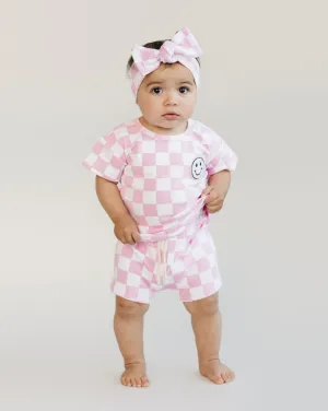 Charlie-Checkered Shorts Set for kids