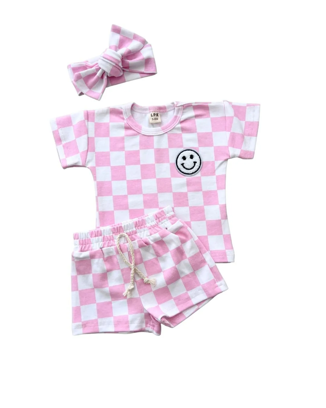 Charlie-Checkered Shorts Set for kids