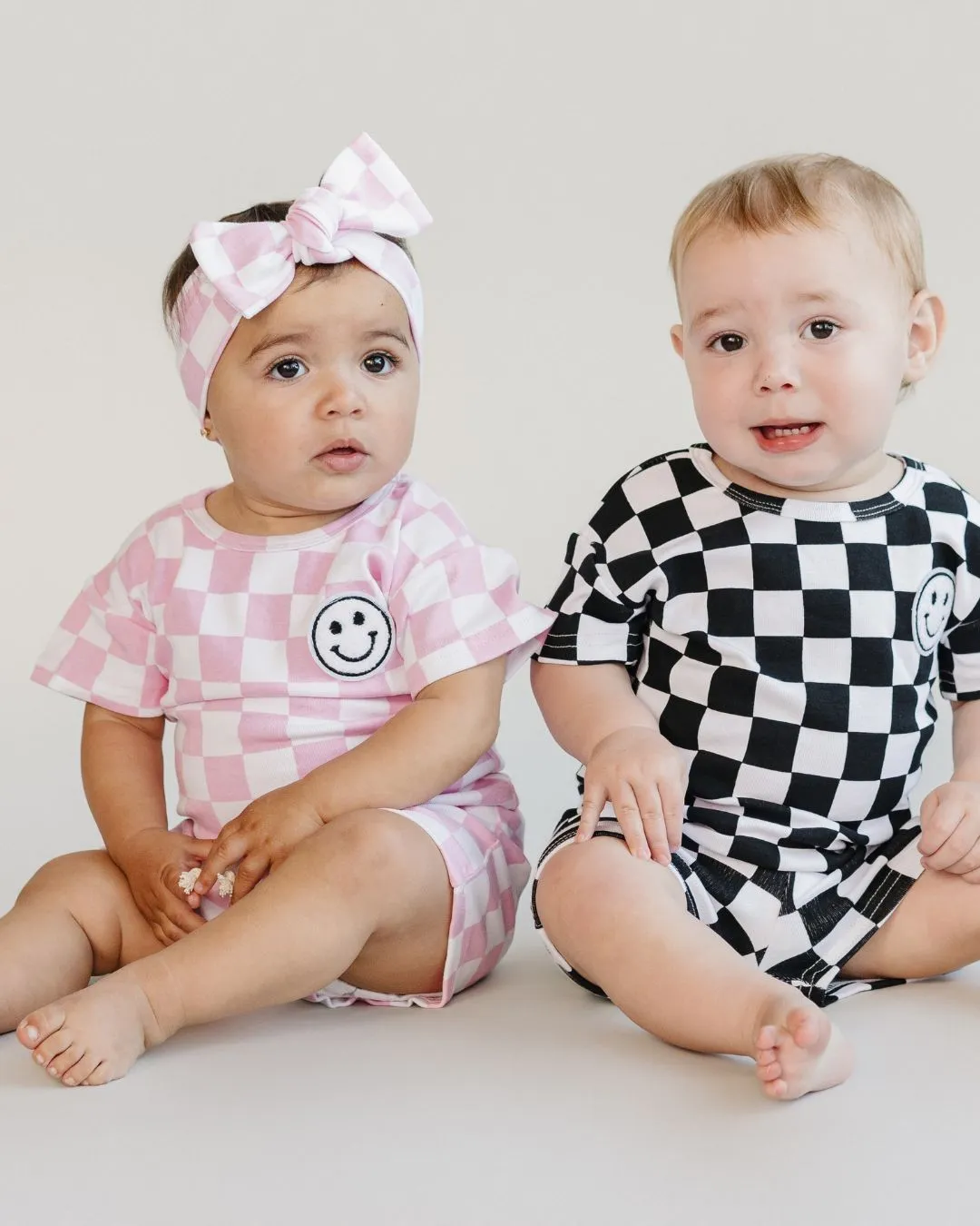 Charlie-Checkered Shorts Set for kids