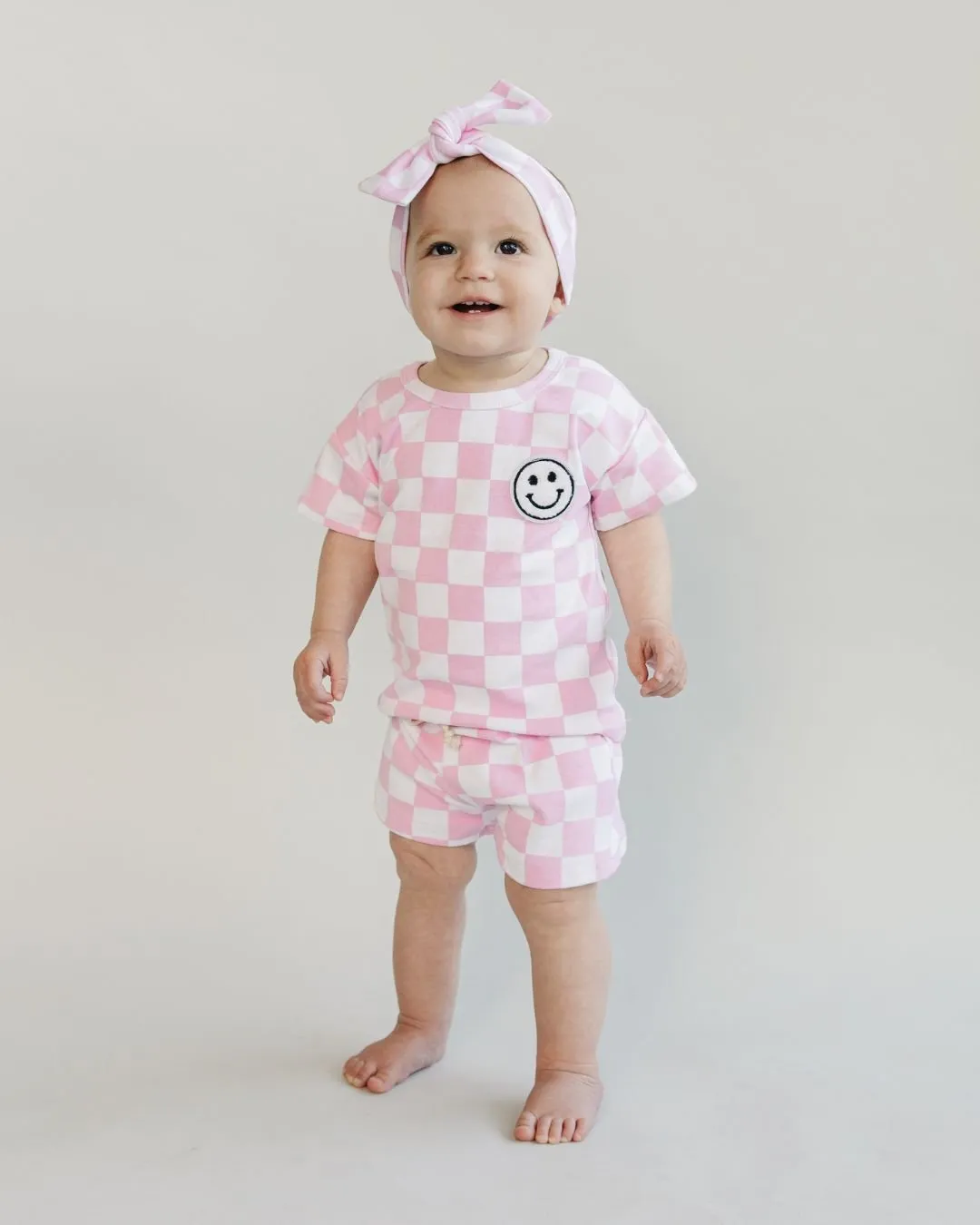 Charlie-Checkered Shorts Set for kids