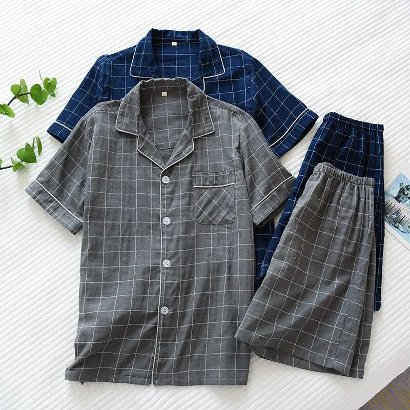 Checks Short Sleeve Pajamas