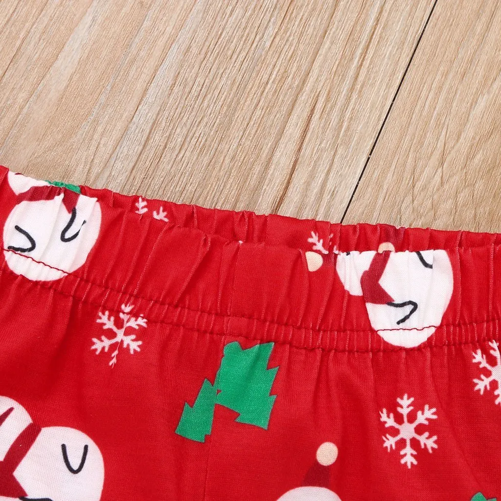 Christmas Cartoon Snowman Pajamas Set
