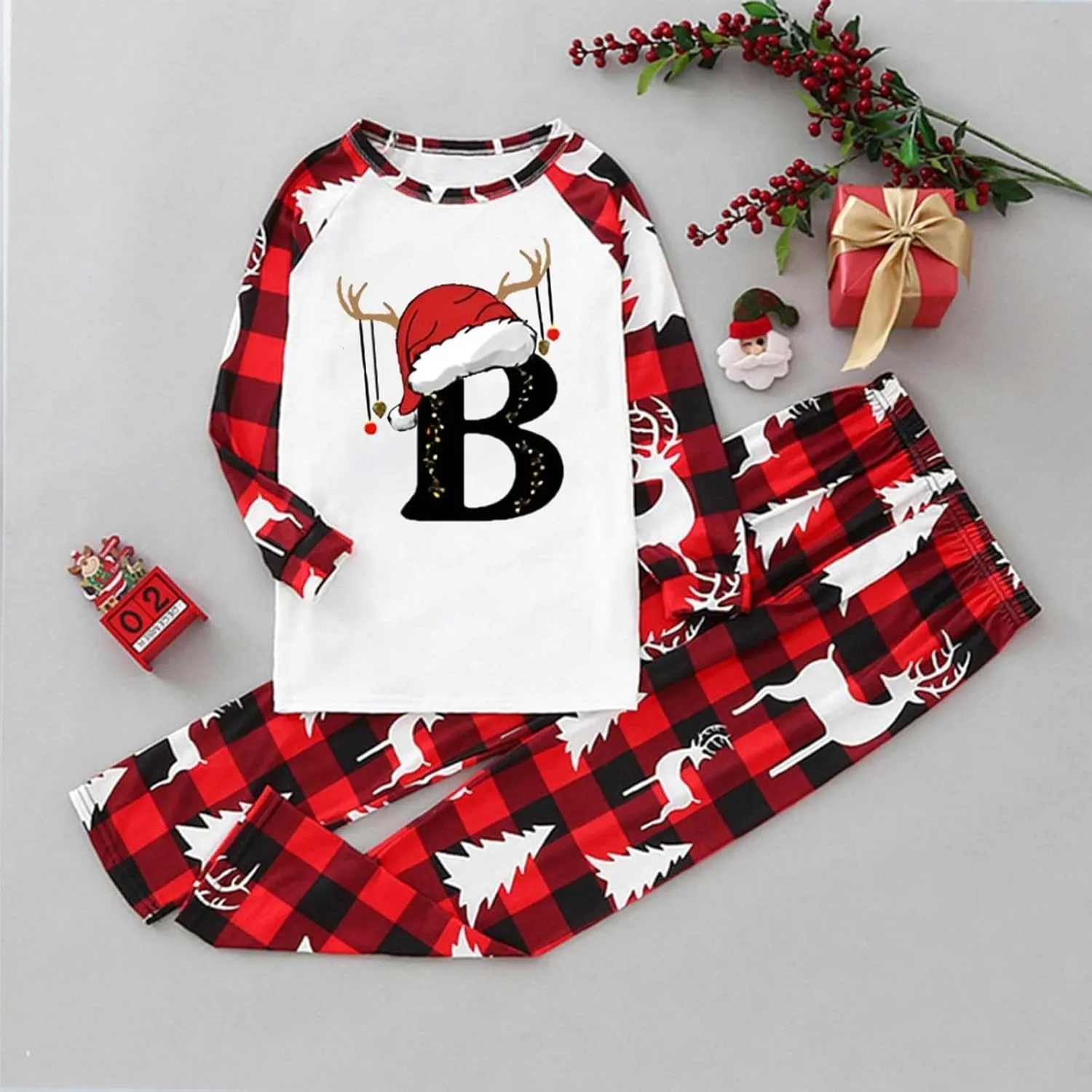 Christmas Pajamas for Family 2024 Holiday Christmas Pjs for Family Xmas Pajamas Matching Sets for Couples Sleepwear