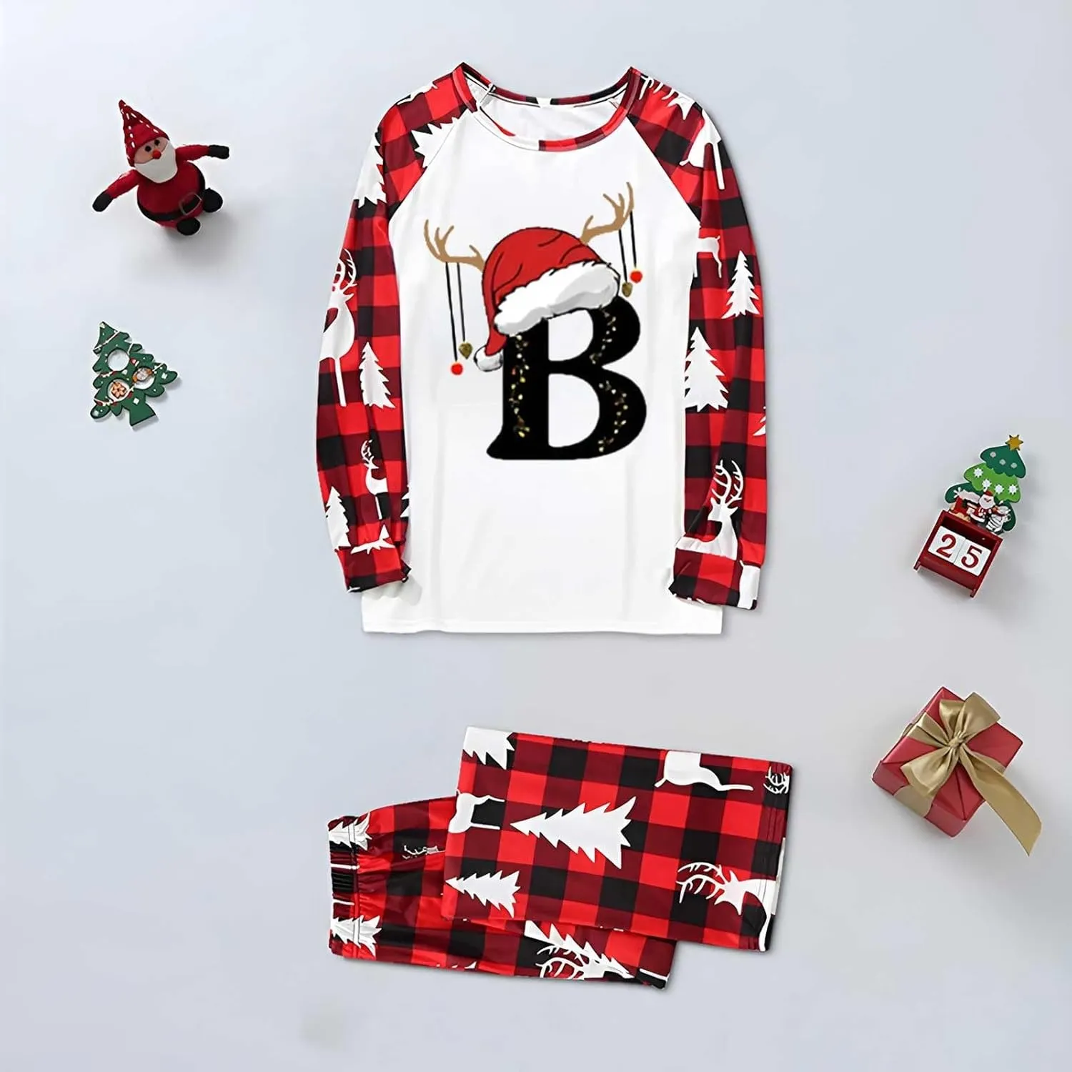 Christmas Pajamas for Family 2024 Holiday Christmas Pjs for Family Xmas Pajamas Matching Sets for Couples Sleepwear
