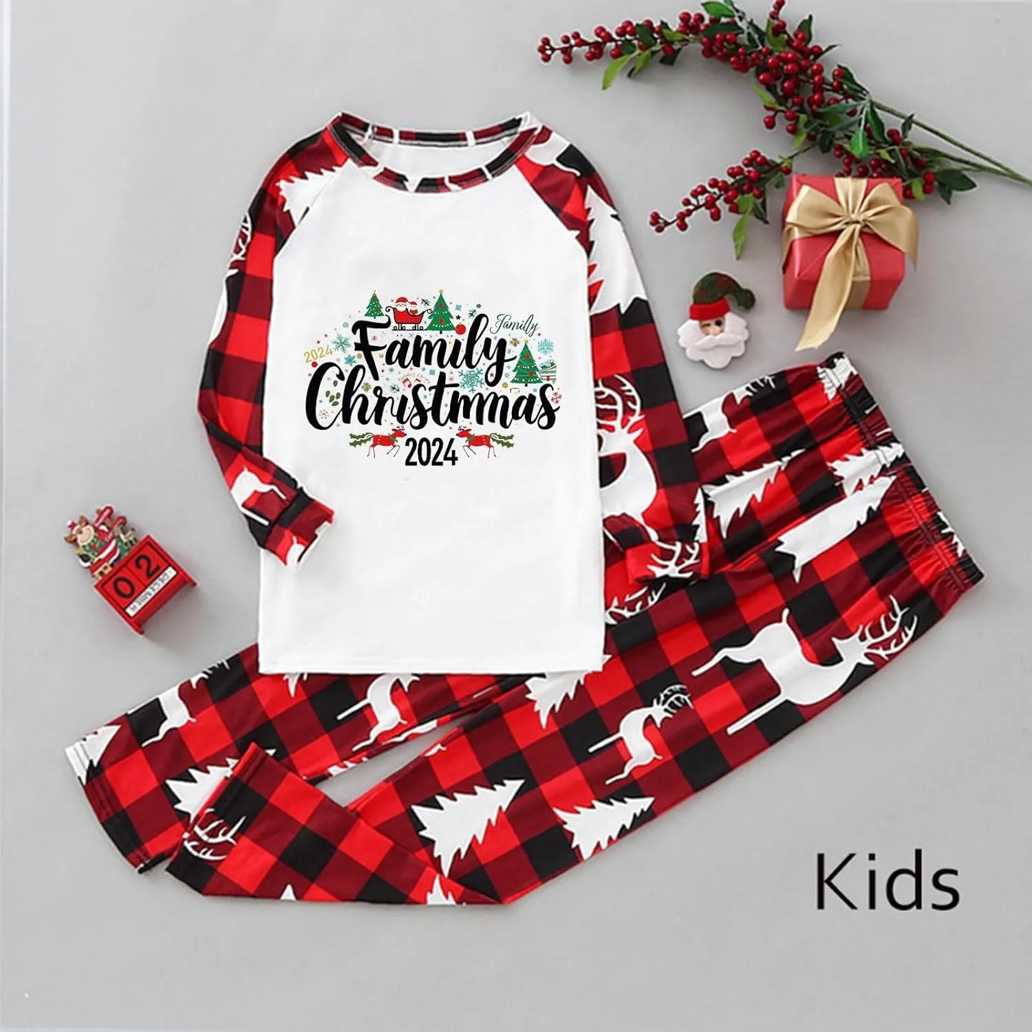 Christmas Pajamas for Family Holiday Christmas Pjs for Family Christmas Pajamas Matching Sets for Couples Sleepwear
