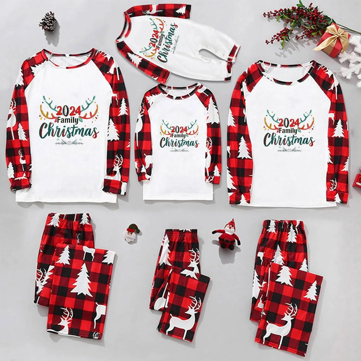Christmas Pajamas for Family Holiday Christmas Pjs for Family Christmas Pajamas Matching Sets for Couples Sleepwear