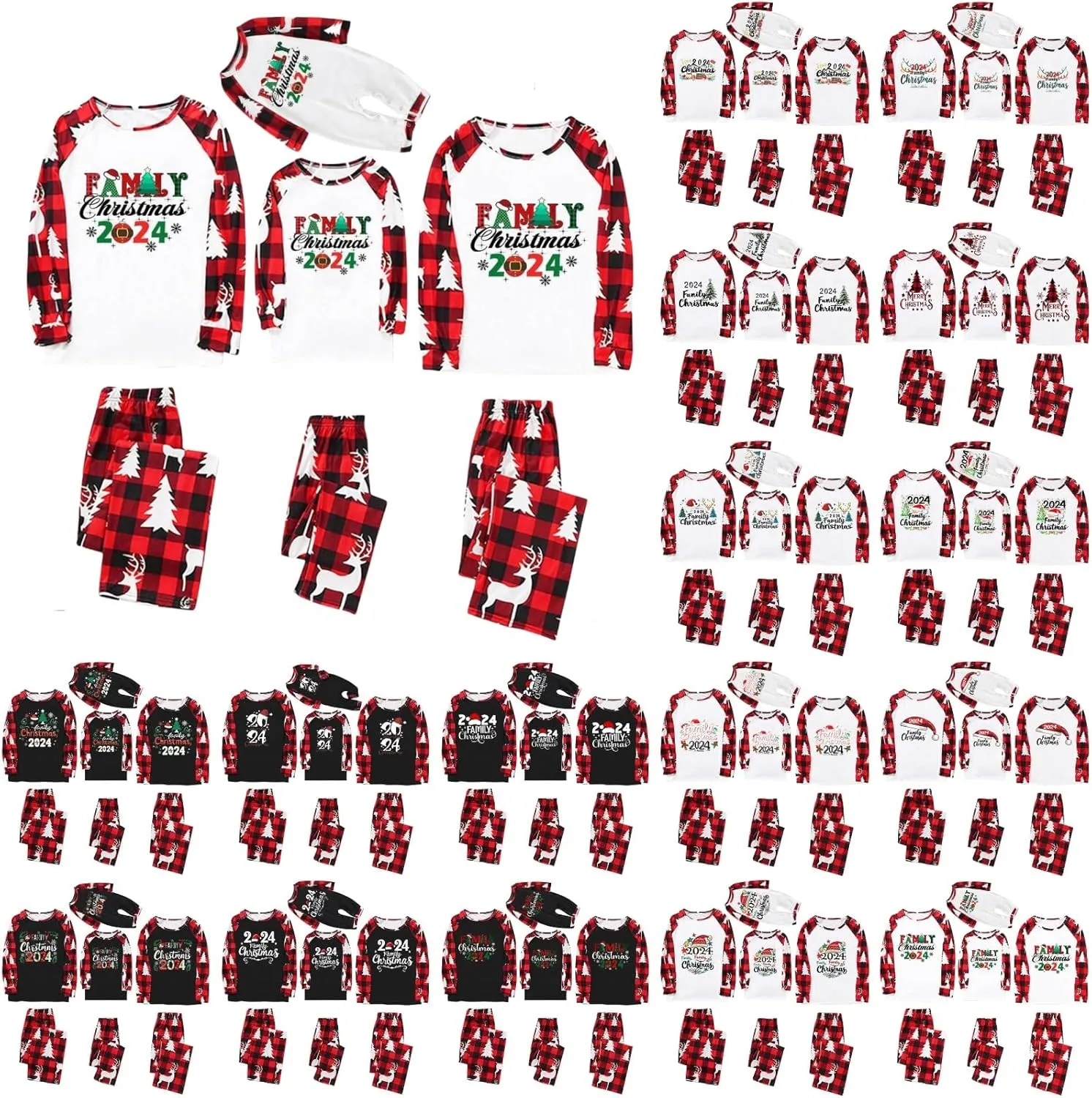 Christmas Pajamas for Family Holiday Christmas Pjs for Family Christmas Pajamas Matching Sets for Couples Sleepwear