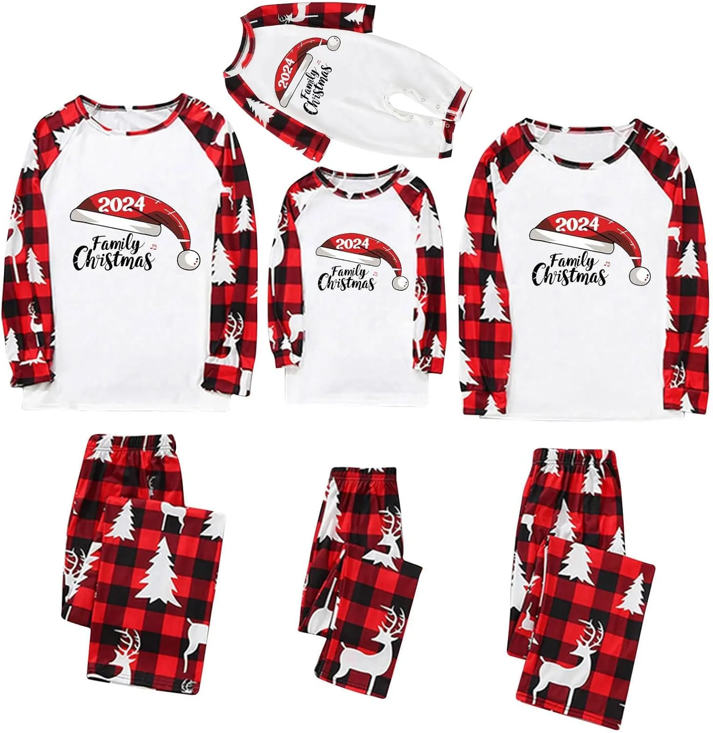 Christmas Pajamas for Family Holiday Christmas Pjs for Family Christmas Pajamas Matching Sets for Couples Sleepwear