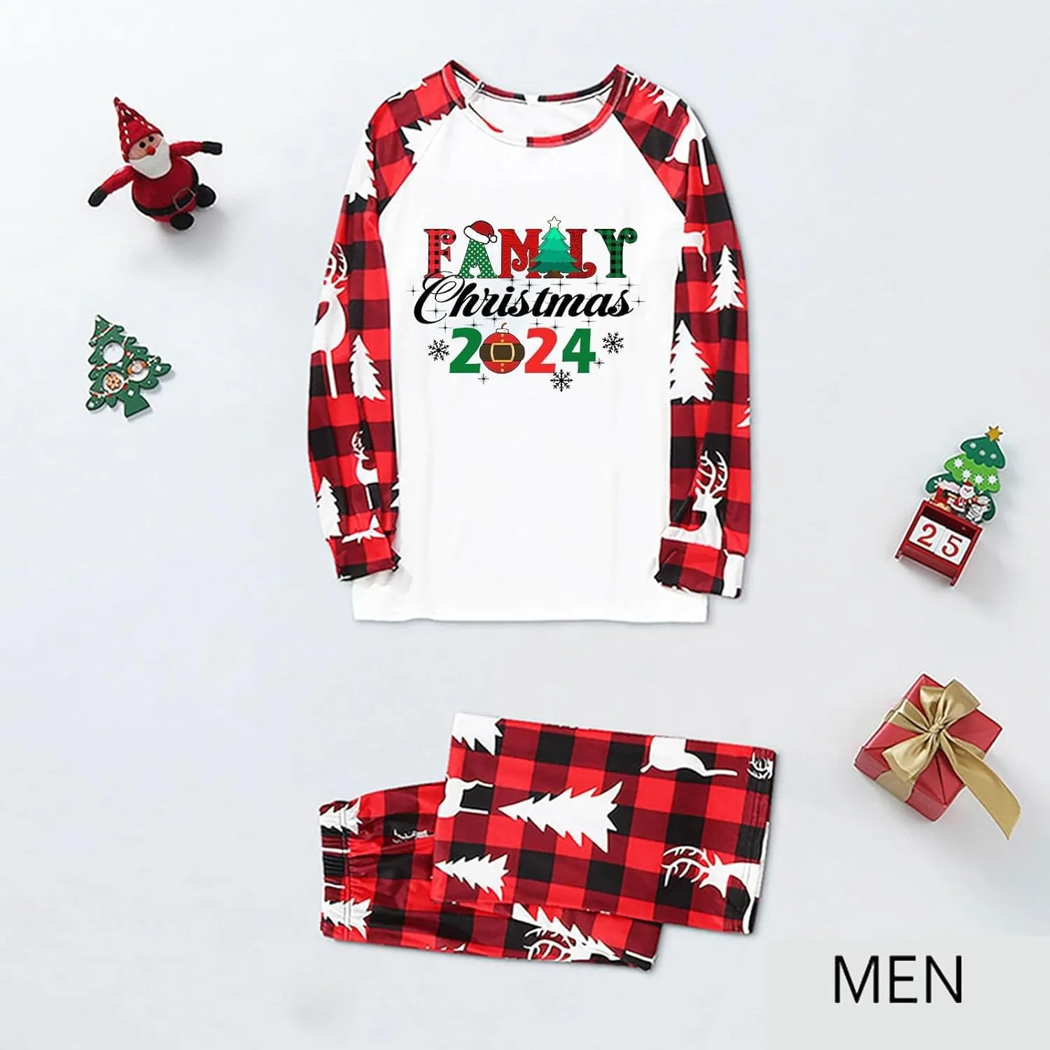 Christmas Pajamas for Family Holiday Christmas Pjs for Family Christmas Pajamas Matching Sets for Couples Sleepwear