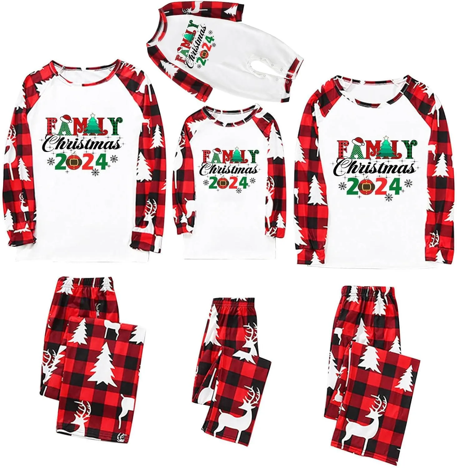 Christmas Pajamas for Family Holiday Christmas Pjs for Family Christmas Pajamas Matching Sets for Couples Sleepwear