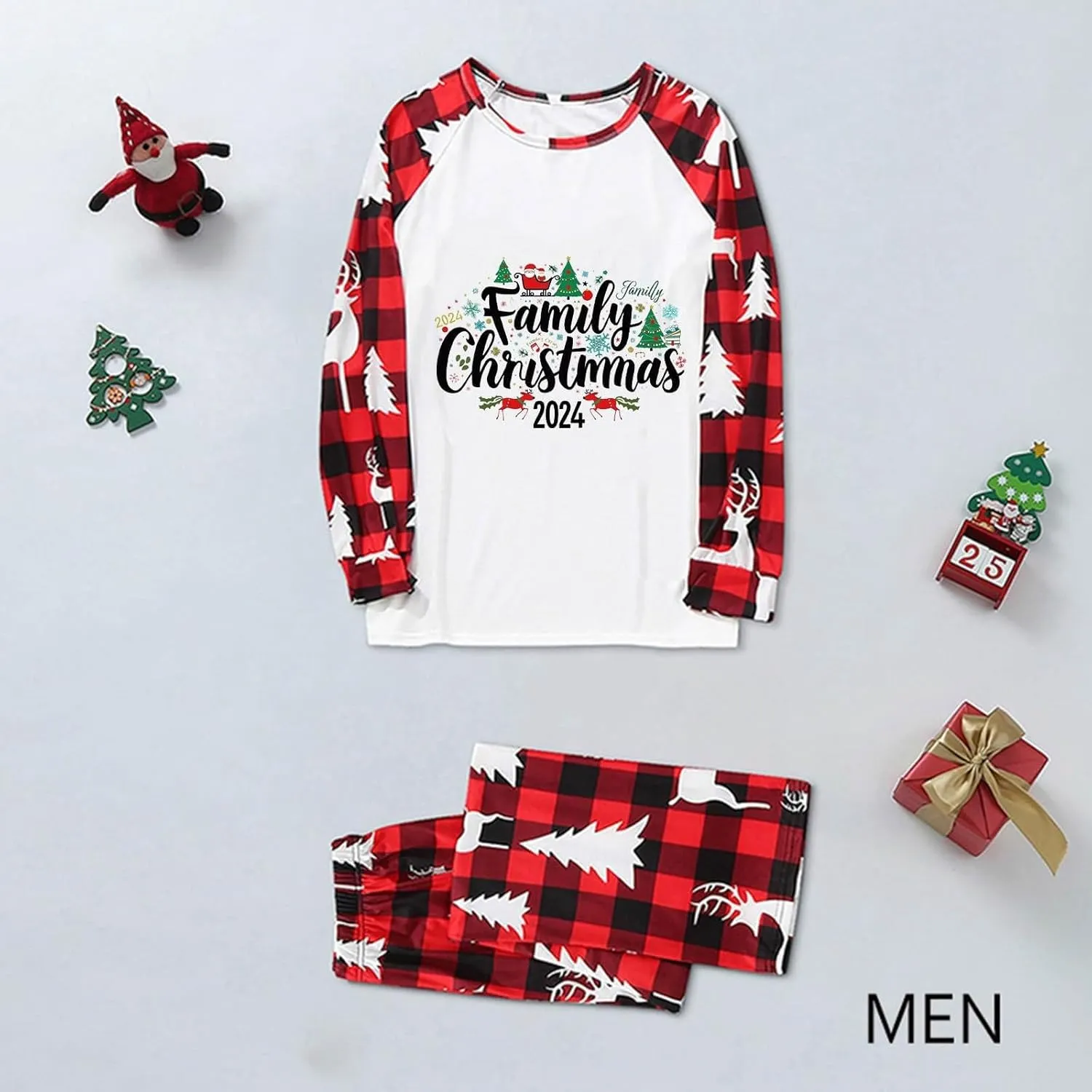 Christmas Pajamas for Family Holiday Christmas Pjs for Family Christmas Pajamas Matching Sets for Couples Sleepwear