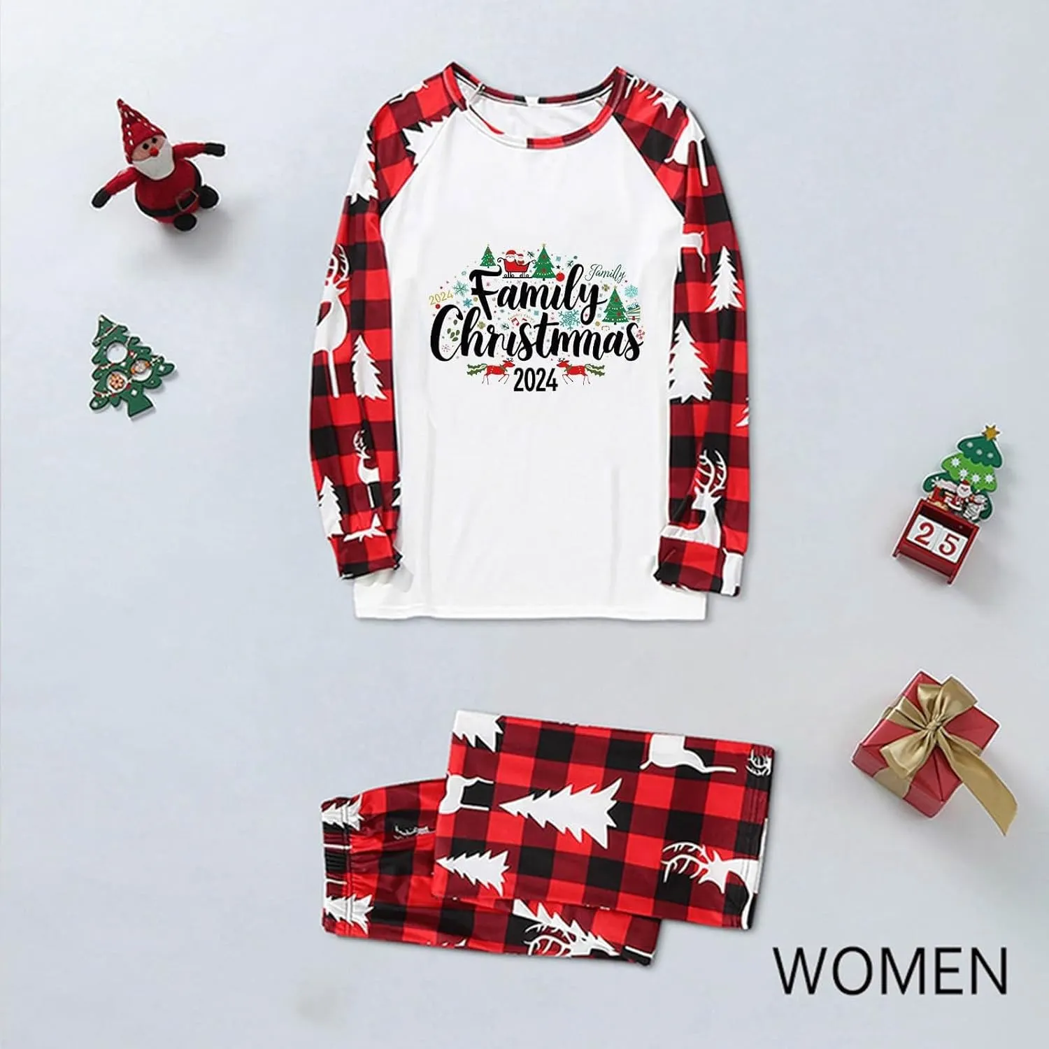 Christmas Pajamas for Family Holiday Christmas Pjs for Family Christmas Pajamas Matching Sets for Couples Sleepwear