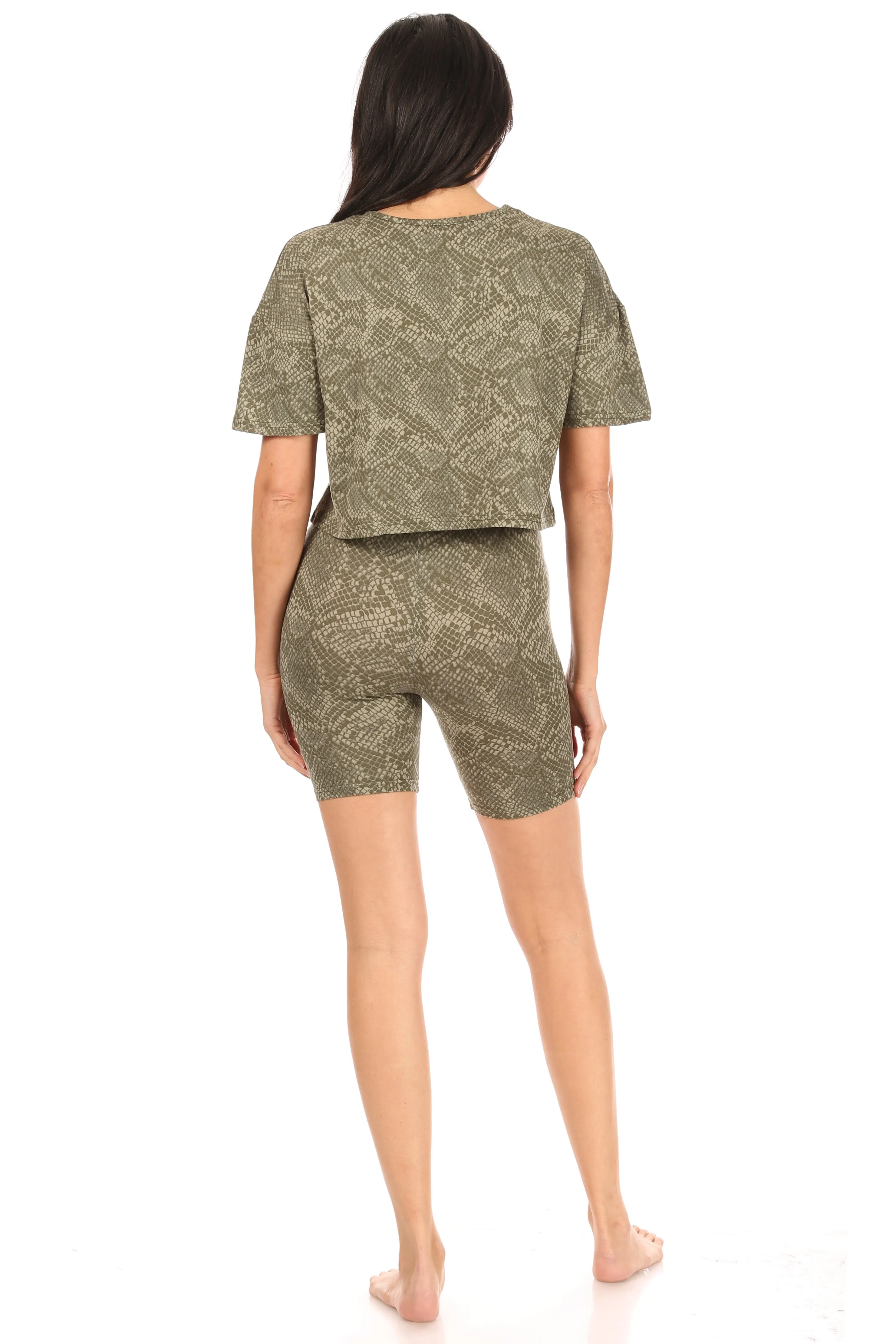 Cold-Blooded Short Sleeve Tee and Biker Short Pajama Set