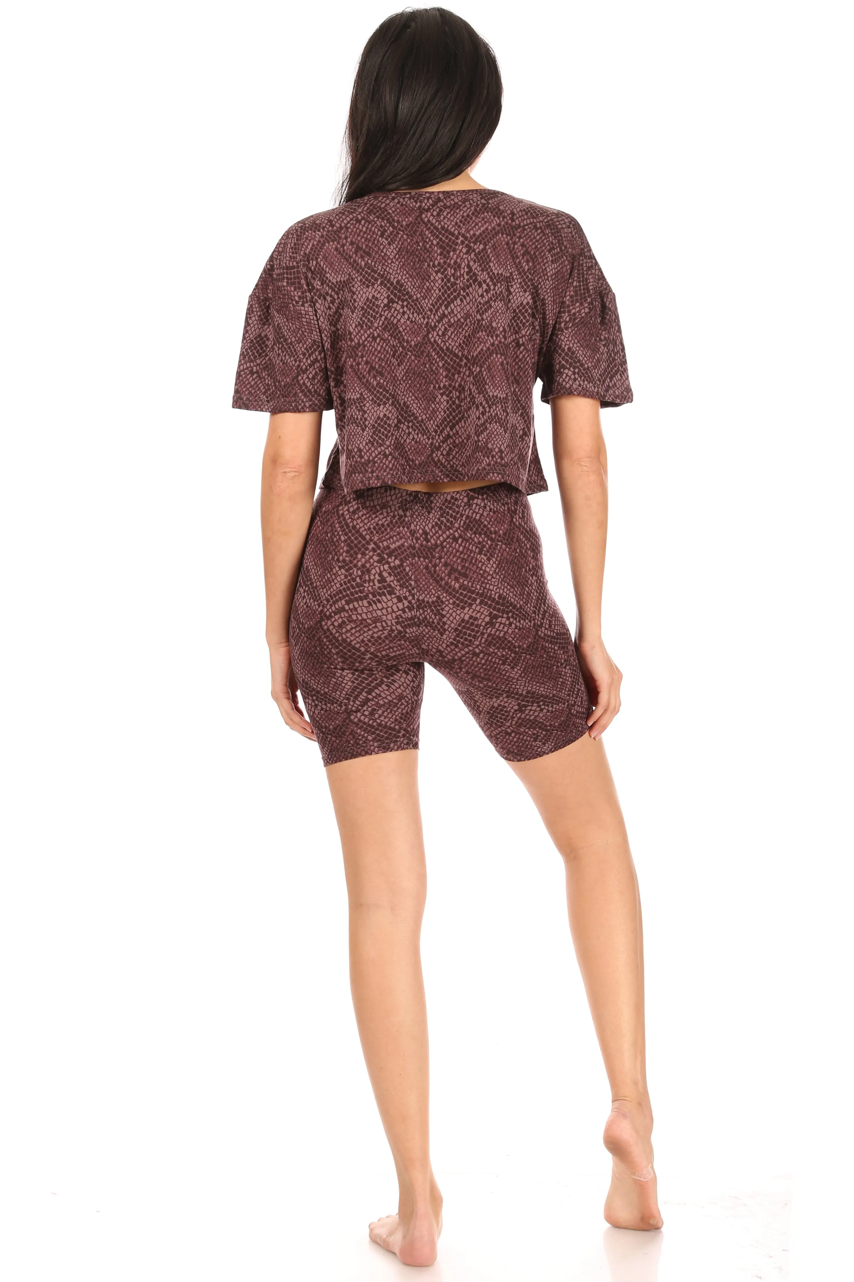 Cold-Blooded Short Sleeve Tee and Biker Short Pajama Set