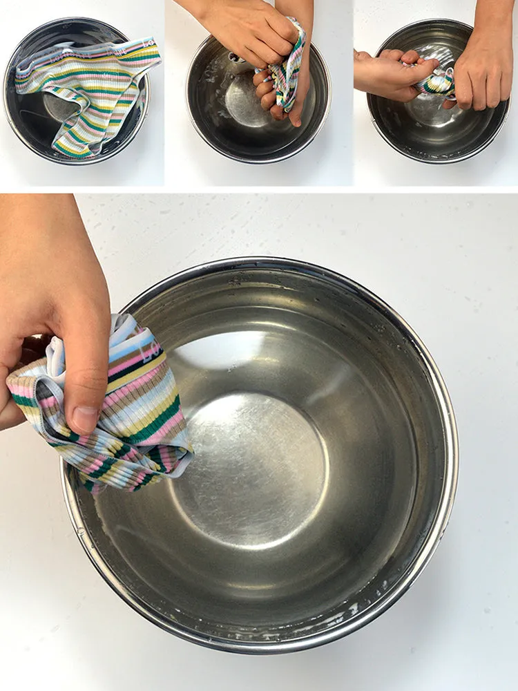 Colorful Striped Ribbed Cotton Briefs 