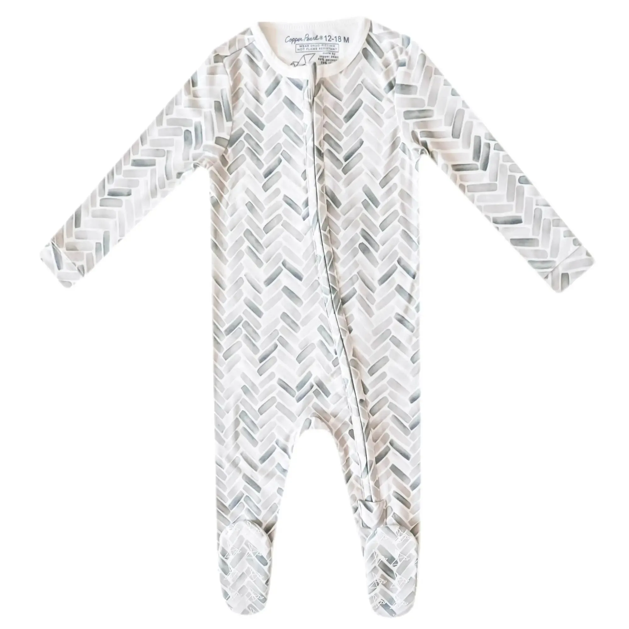 Copper Pearl Zip-Up Footie / Alta