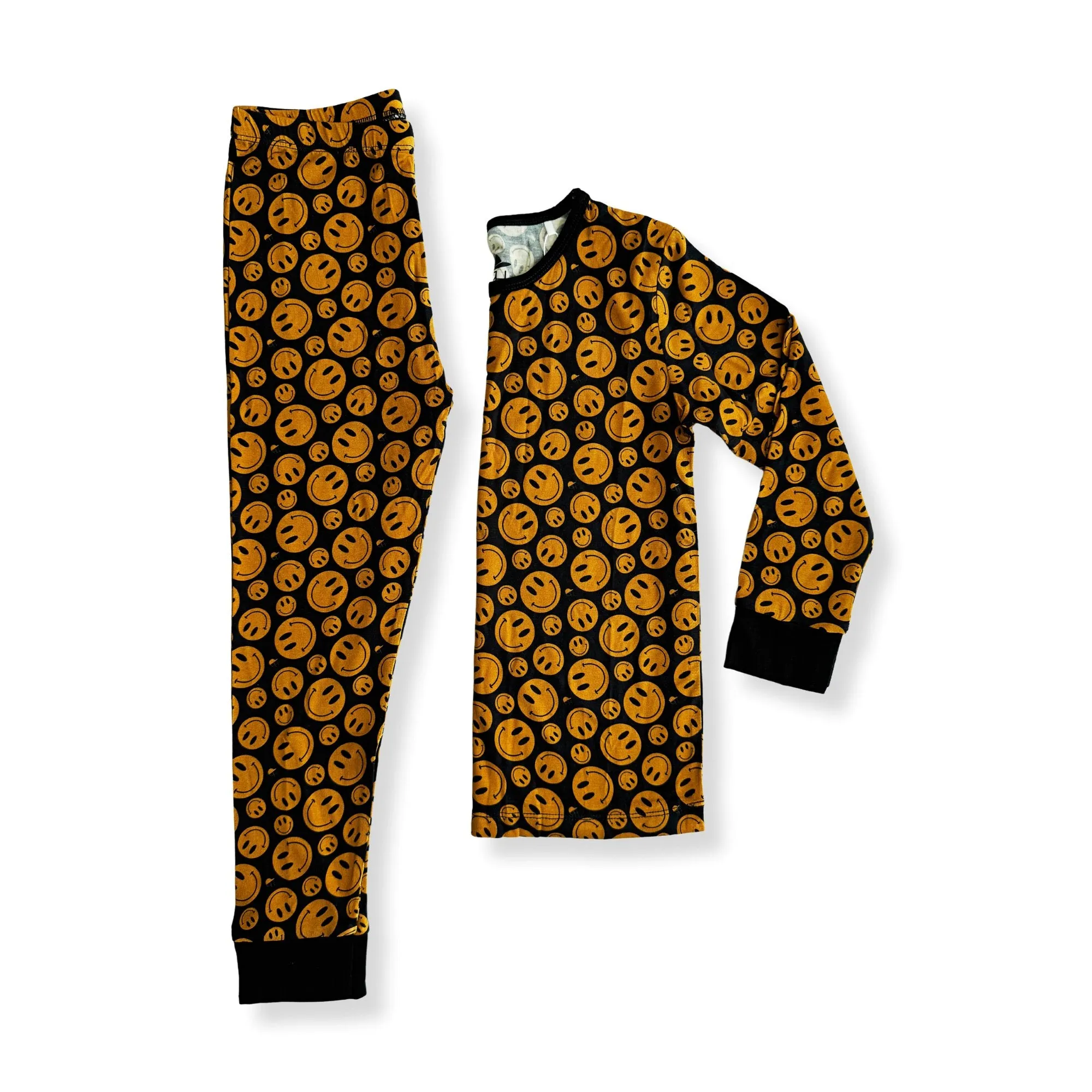Copper Smiley Bamboo Long Sleeve Pajamas