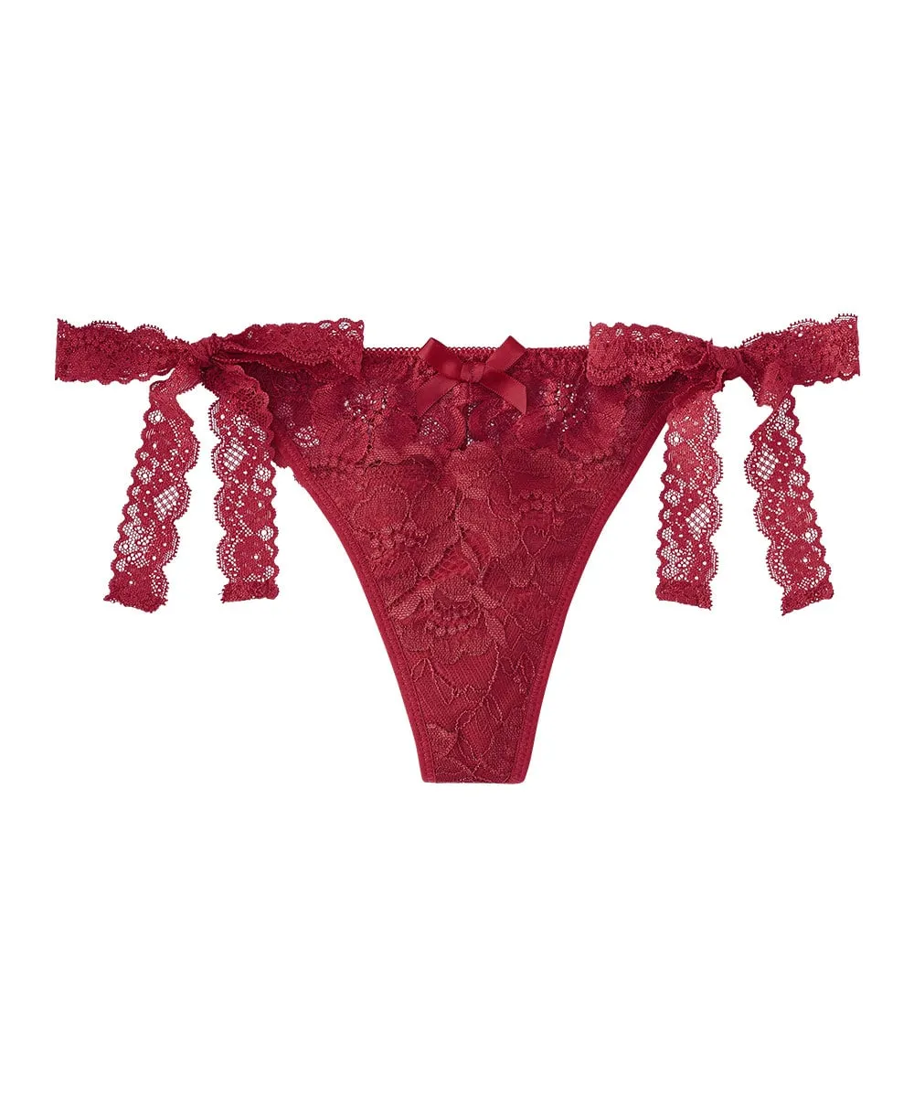 Corinne Side Tie Thong Panty