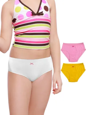 Cotton Hipster Briefs | Breathable | Elasticated Waistband | Solid Panties Pack-of-3