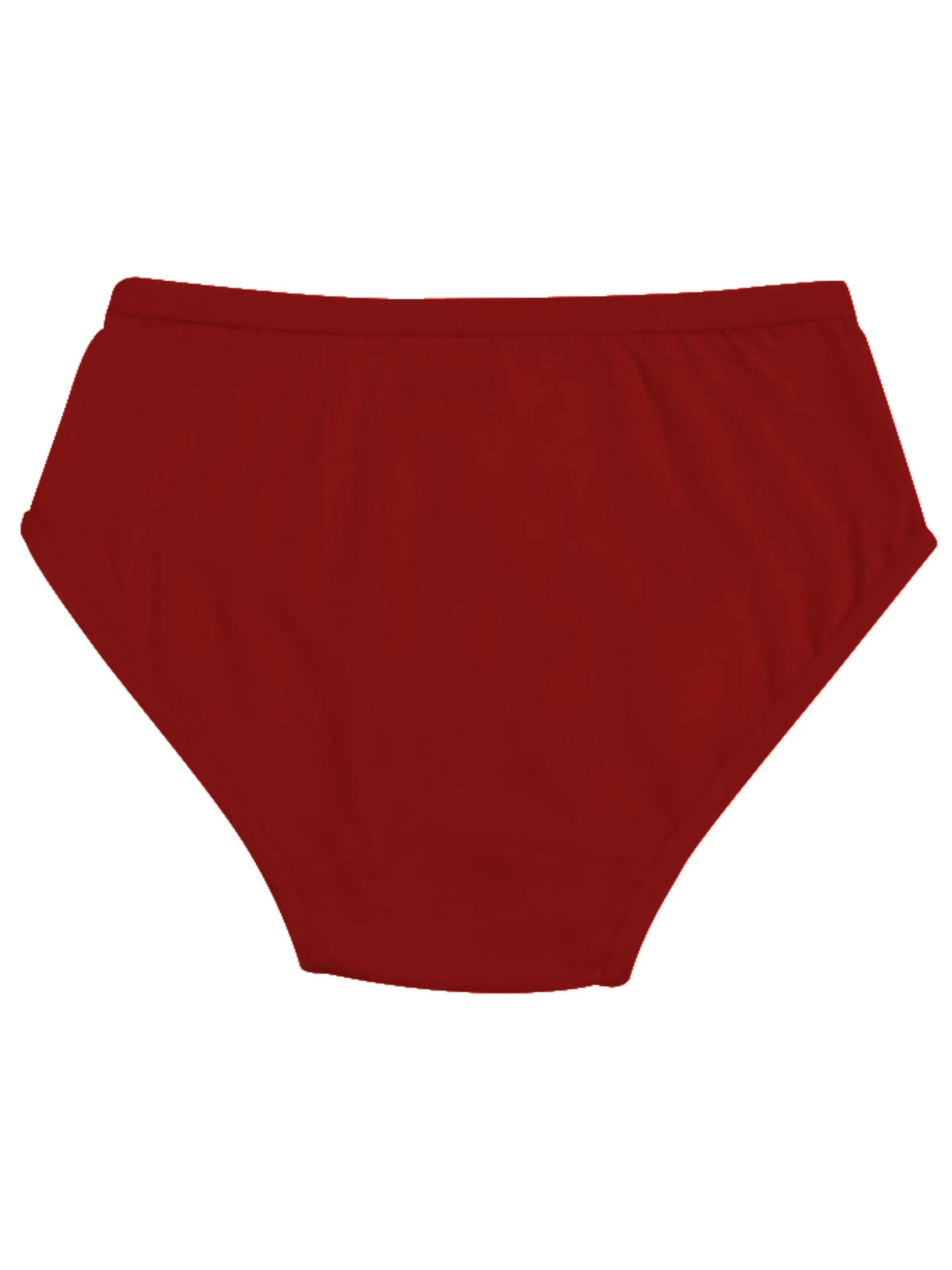 Cotton Hipster Briefs For Girl | Breathable | Elasticated Waistband | Red Solid Panties Pack Of 3