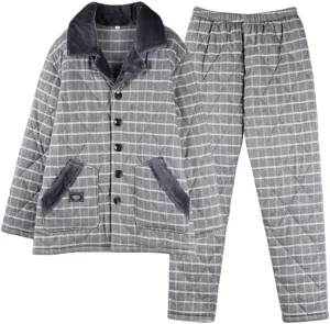Cotton Home Clothing Pajamas Men's Autumn And Winter Winter Coral Velvet Thick Flannel