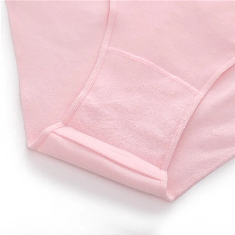 Cotton Mix Women's Panties Comfortable Underwear Low Waist Solid Color Briefs Plus Size Panty Lingerie