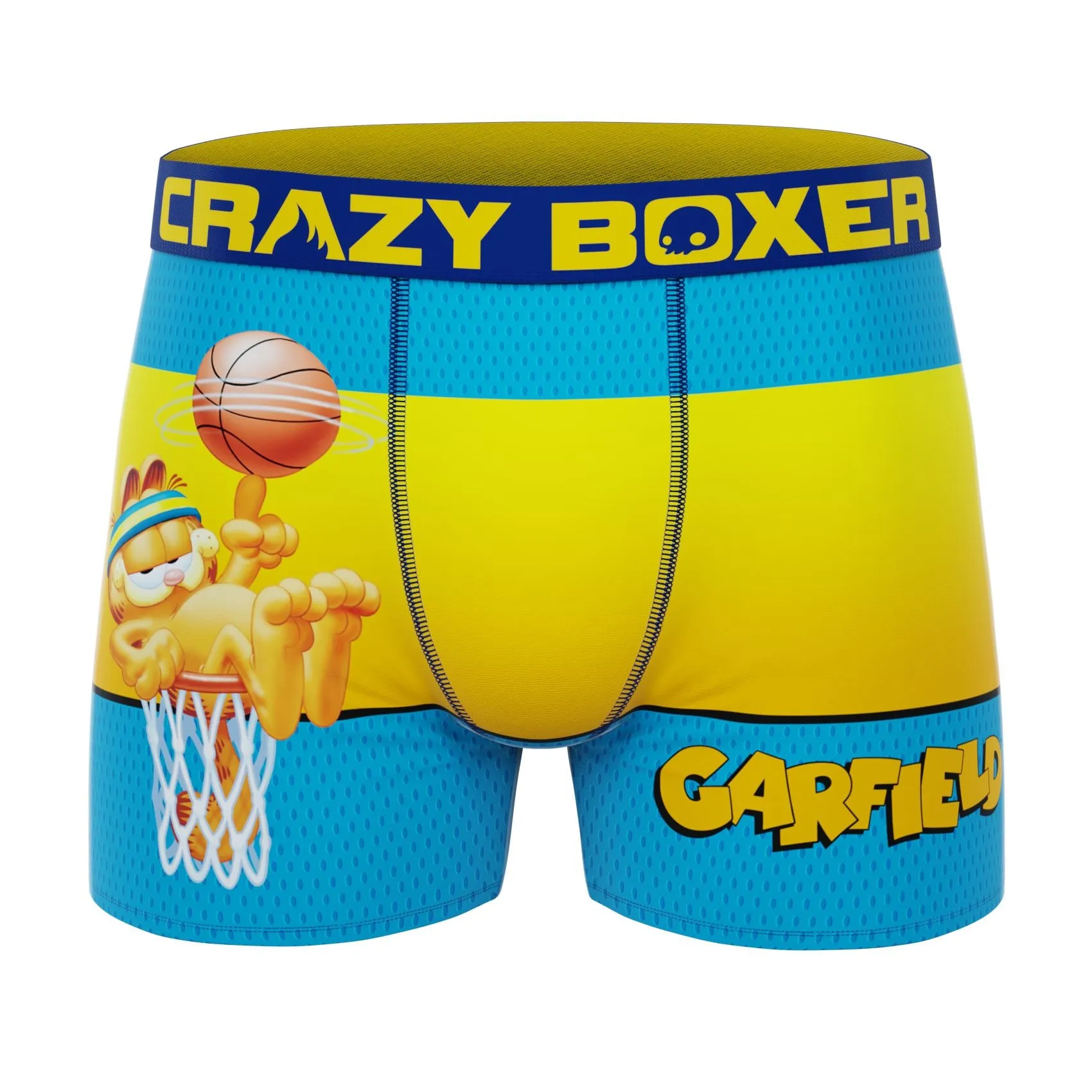 CRAZYBOXER Garfield Basketball Cat Men's Boxer Briefs (3 pack)