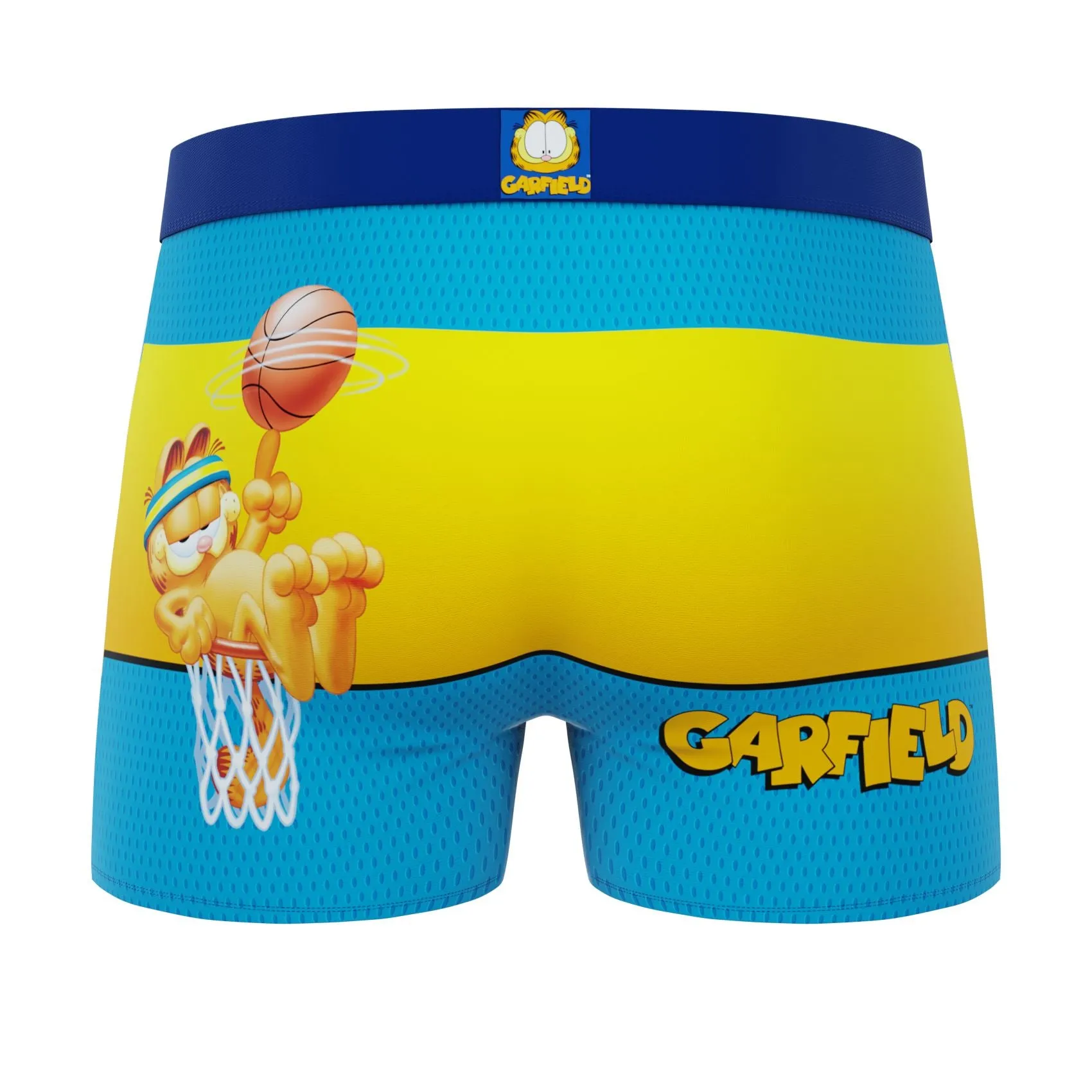 CRAZYBOXER Garfield Basketball Cat Men's Boxer Briefs (3 pack)
