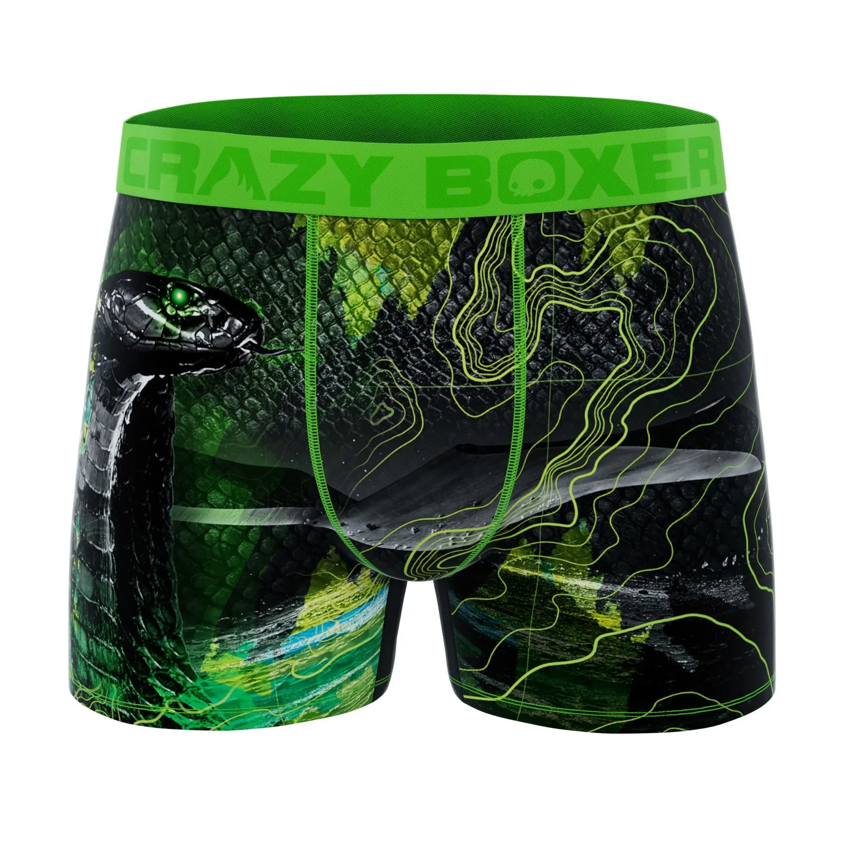 CRAZYBOXER Outdoor Lion-Snake Men's Boxer Briefs (Pack 3)