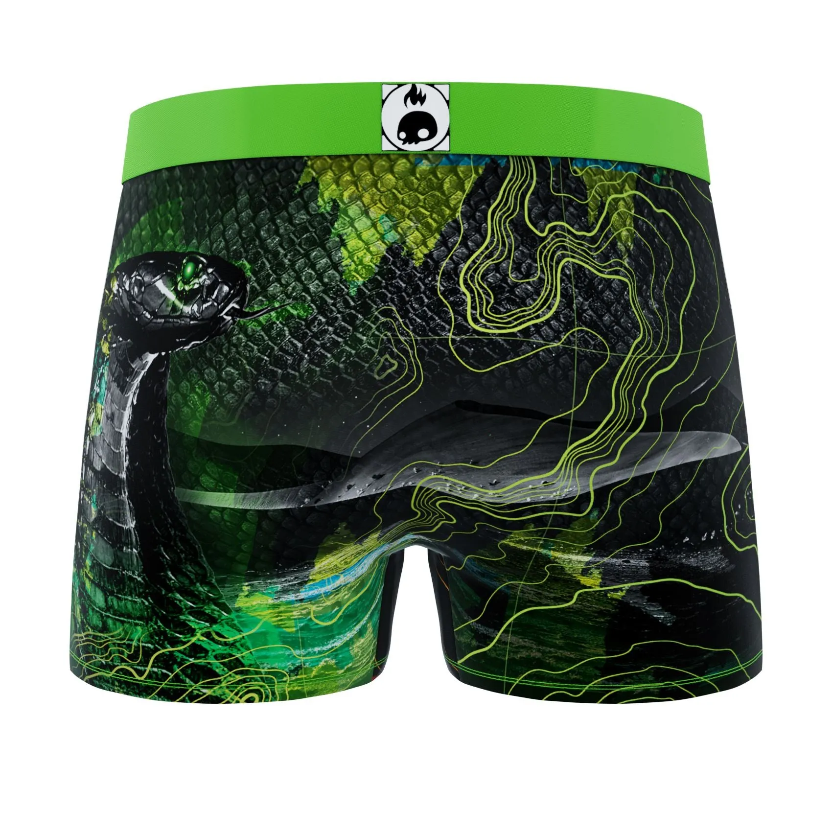 CRAZYBOXER Outdoor Lion-Snake Men's Boxer Briefs (Pack 3)