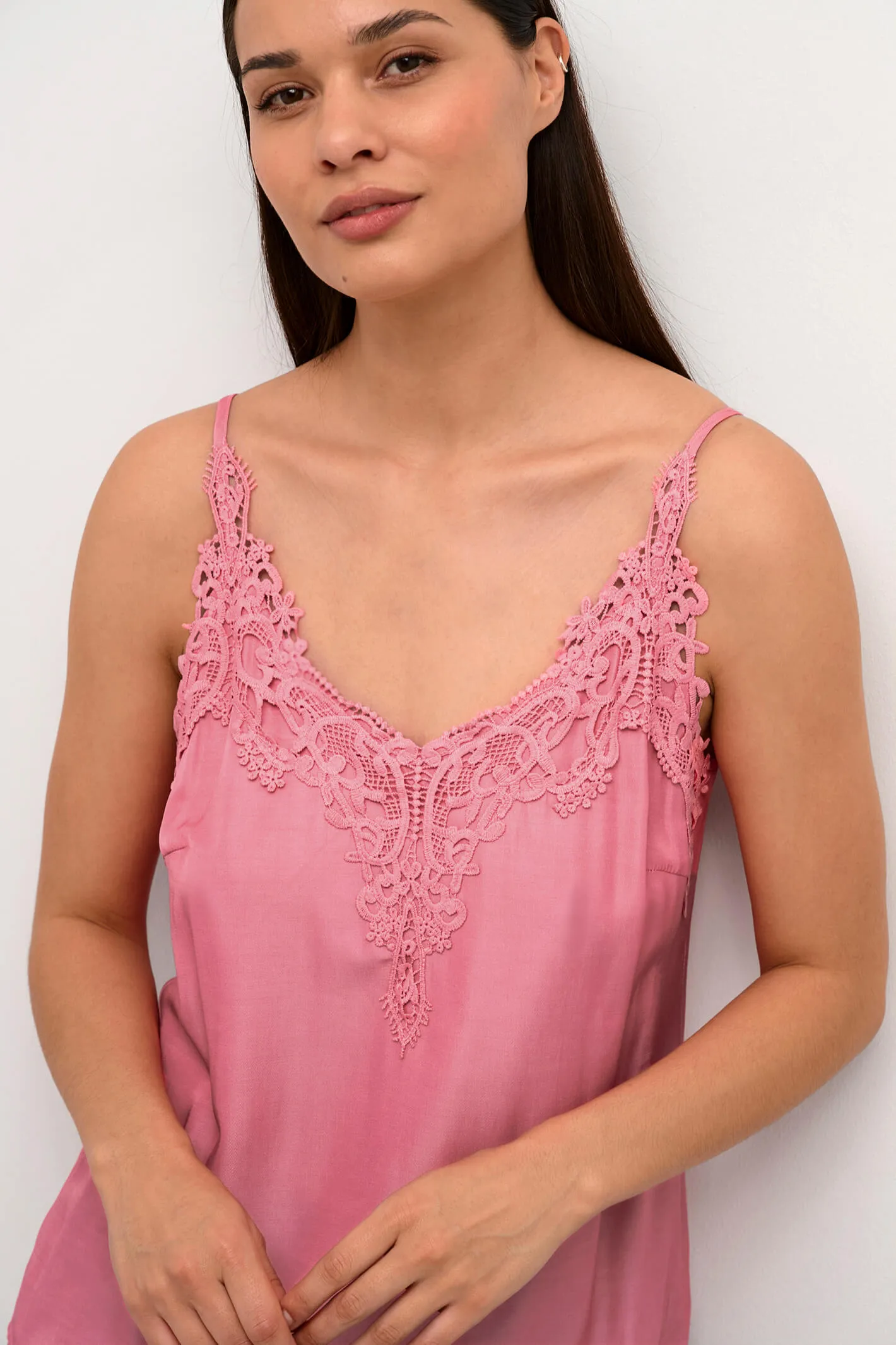 Cream CRAnna Lace Vest Top
