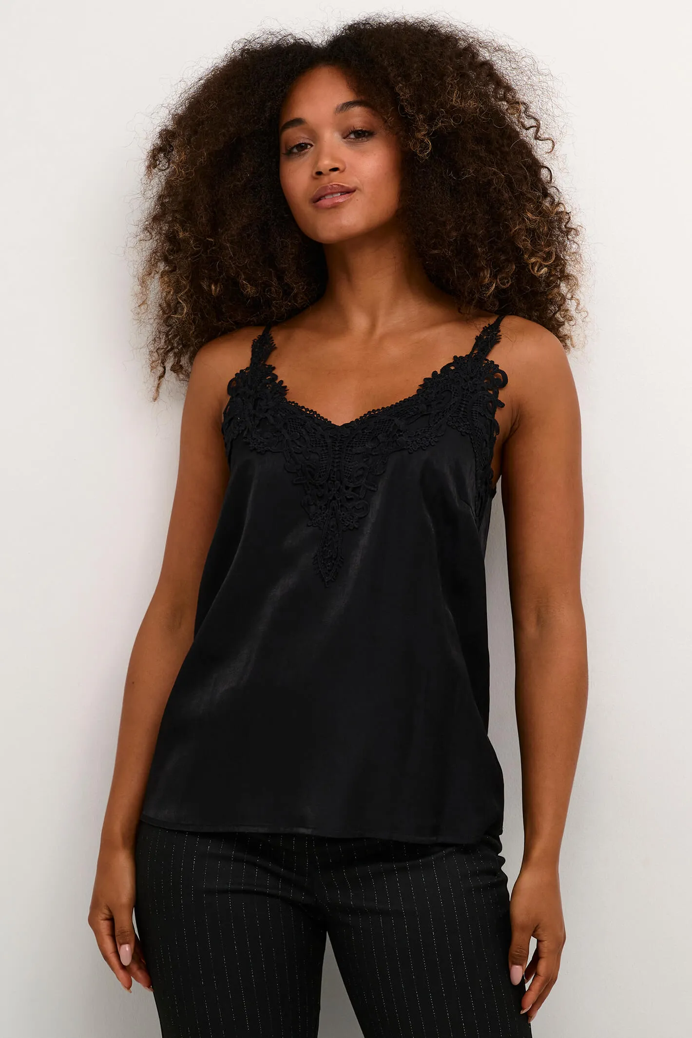 Cream CRAnna Lace Vest Top