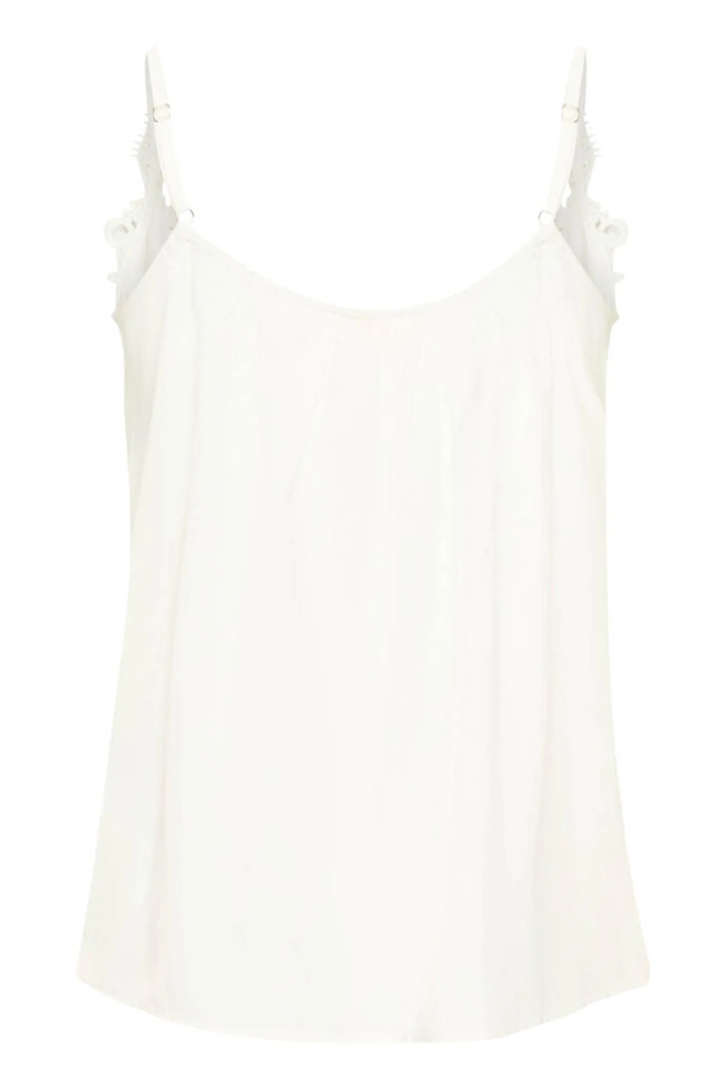 Cream CRAnna Snow White Lace Vest Top