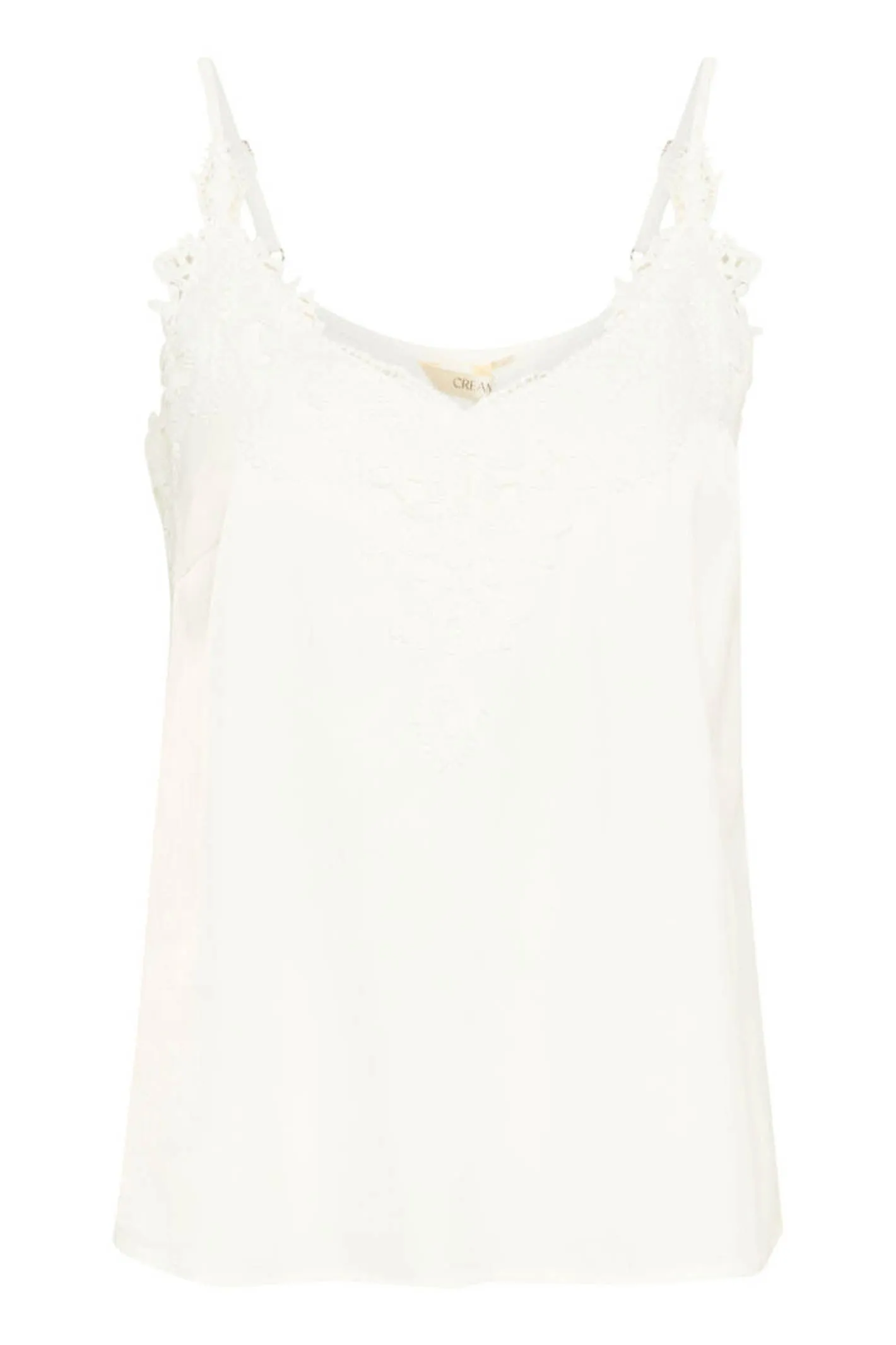 Cream CRAnna Snow White Lace Vest Top