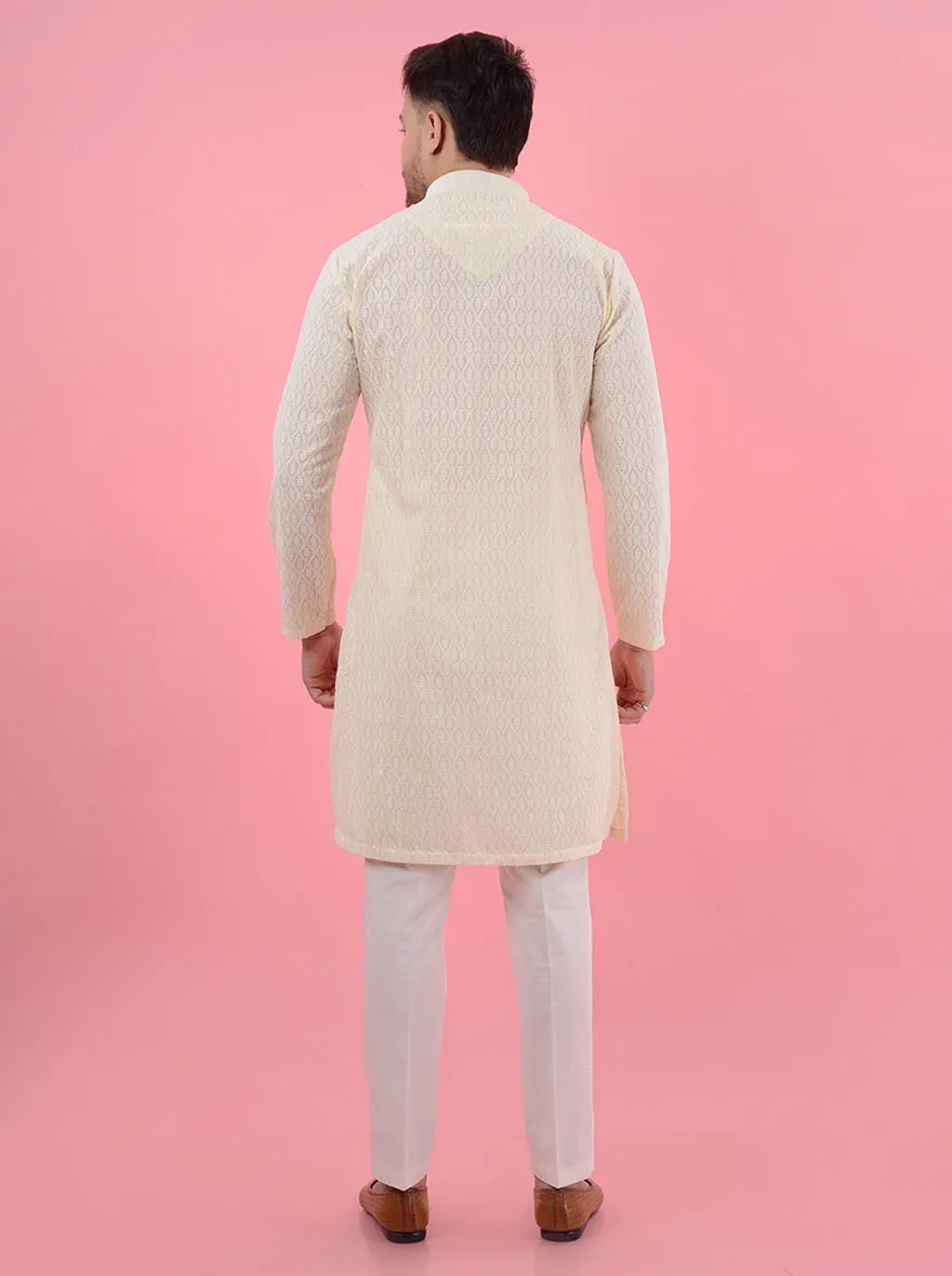Cream Kurta Pajama | JadeBlue