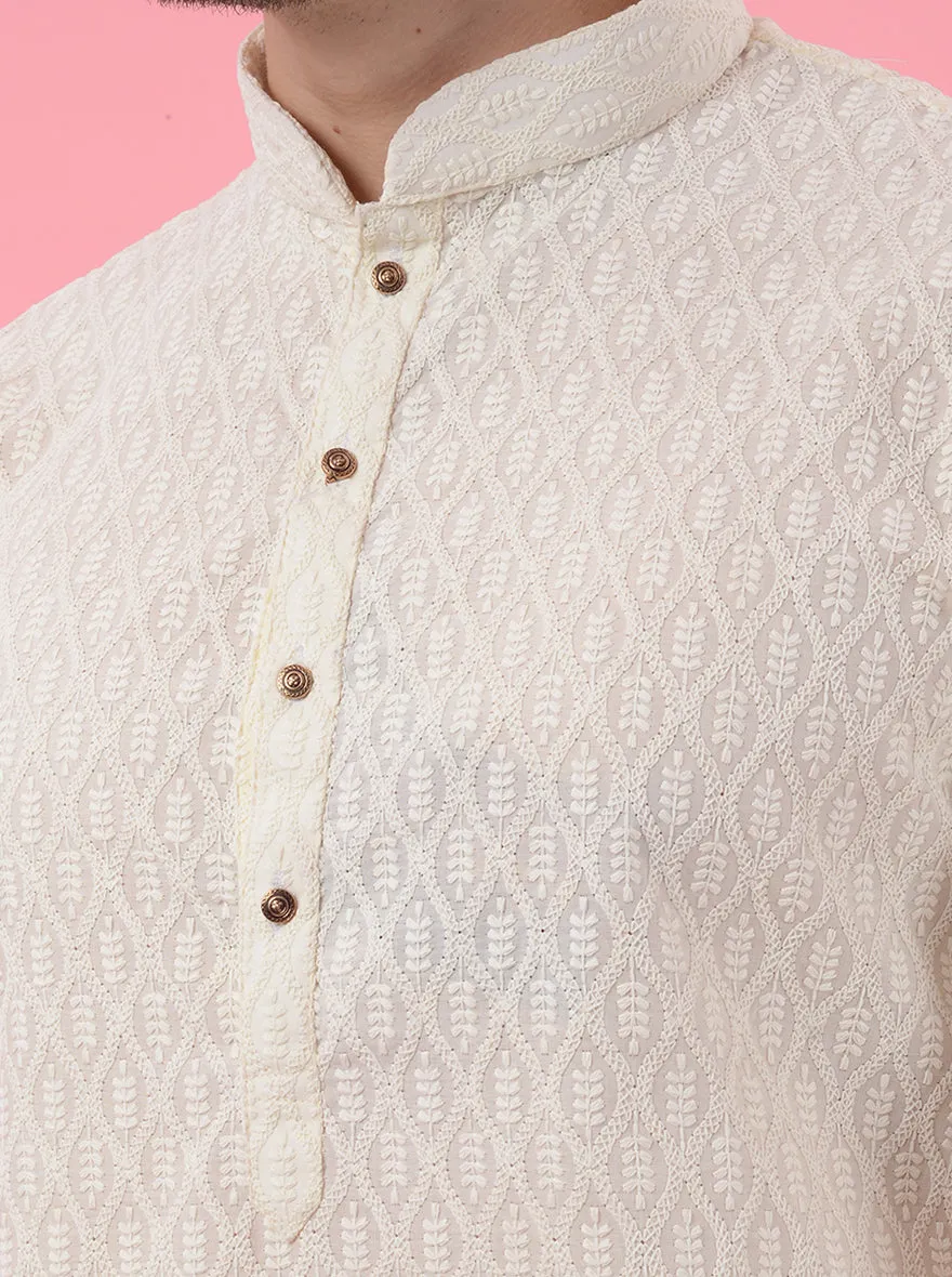 Cream Kurta Pajama | JadeBlue