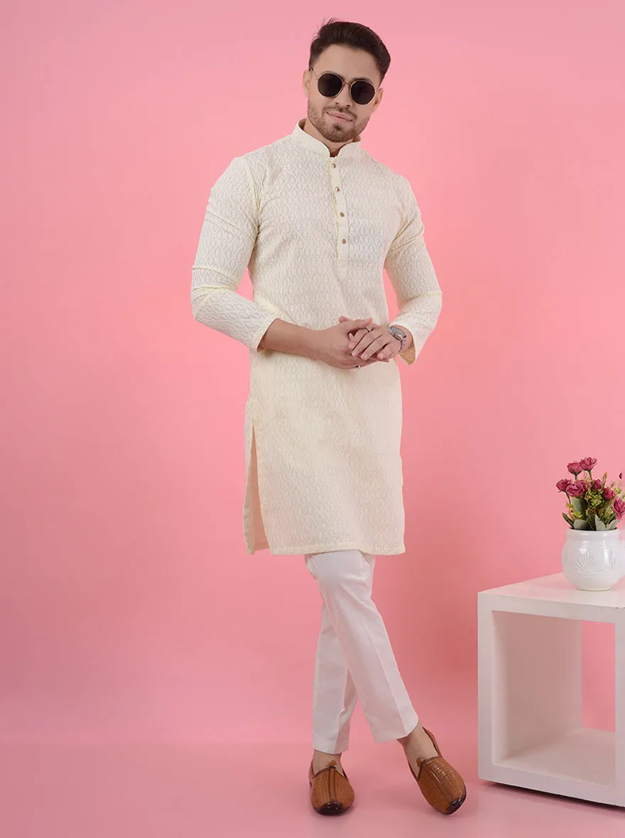 Cream Kurta Pajama | JadeBlue